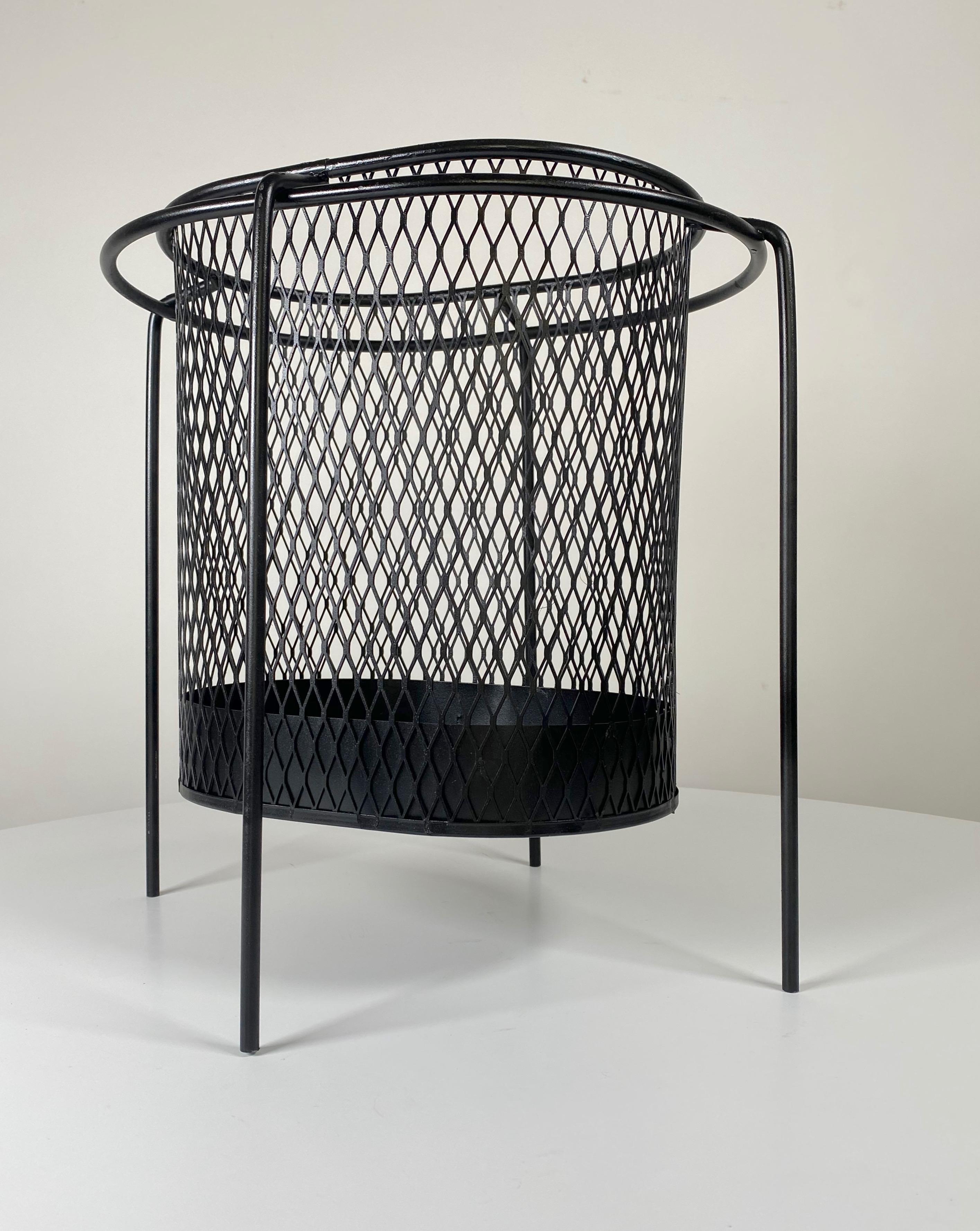 Machine-Made Maurice Duchin Expanded Wastepaper Basket Modernist 1950s Design