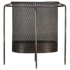 Retro Maurice Duchin Floating Iron Mesh Wastebasket Trash Can Expanded Metal Modern