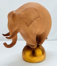 Maurice Dufrêne (1876–1955), French Art Deco "Balancing Elephant" Sculpture