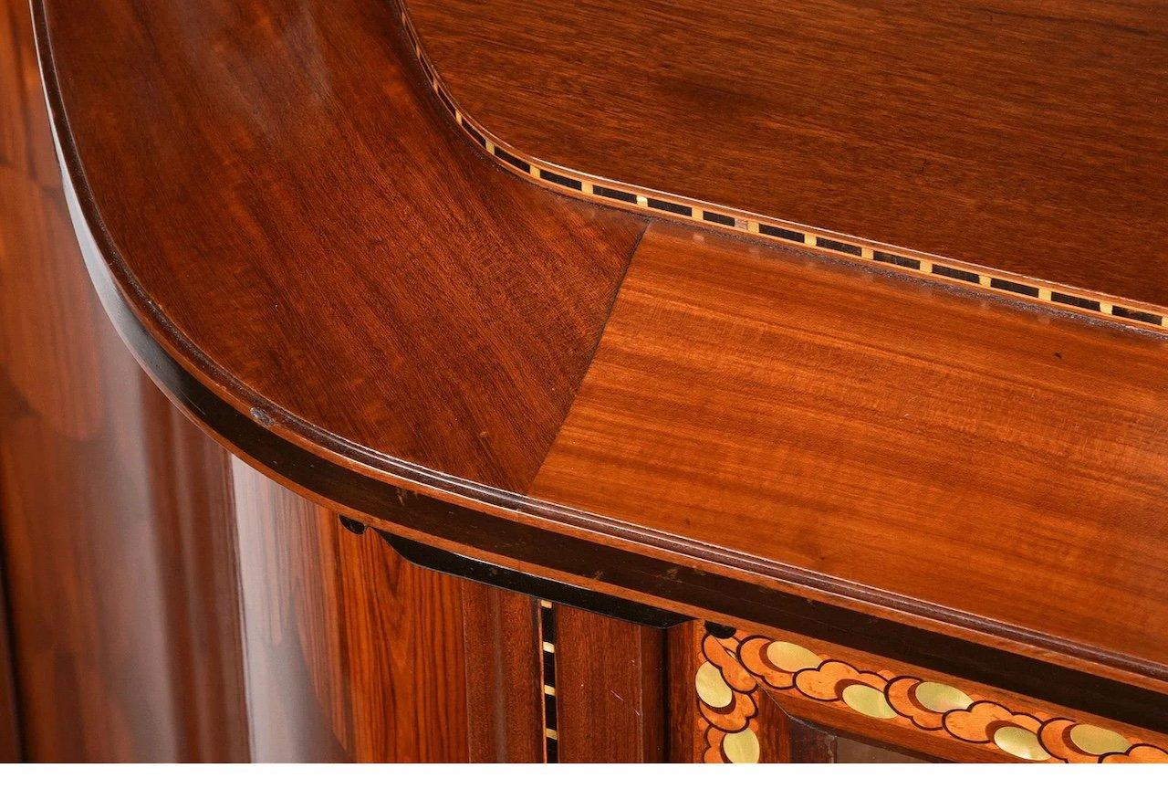 French Maurice Dufrene cabinet in purpleheart and kingwood For Sale