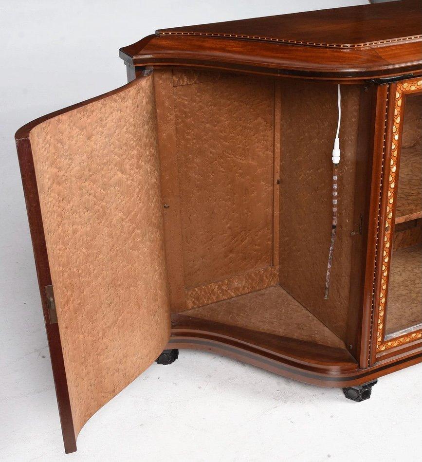 Early 20th Century Maurice Dufrene cabinet in purpleheart and kingwood For Sale