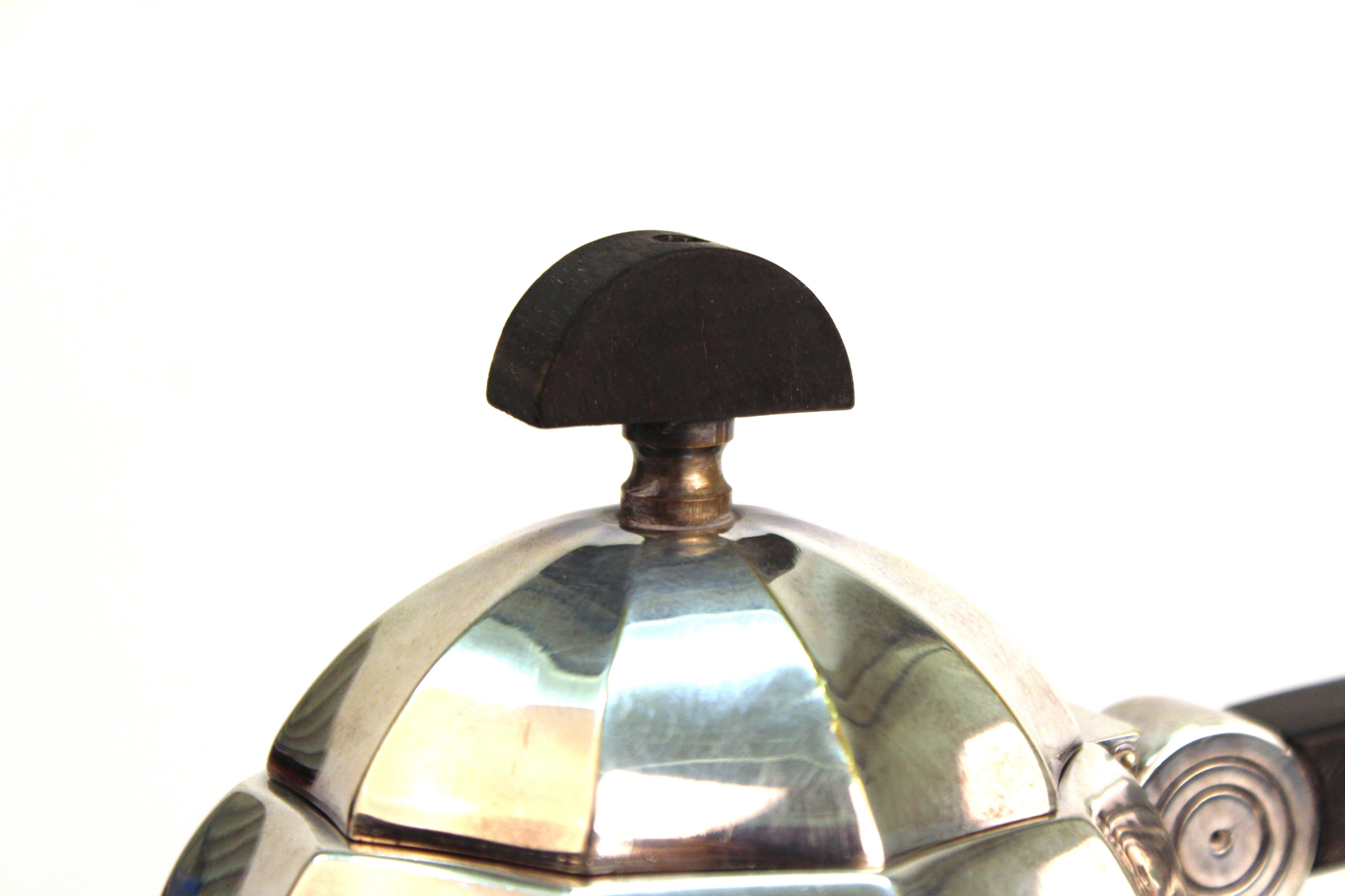Maurice Dufrêne For Gallia French Art Deco Tea Set, Silver Plated 1