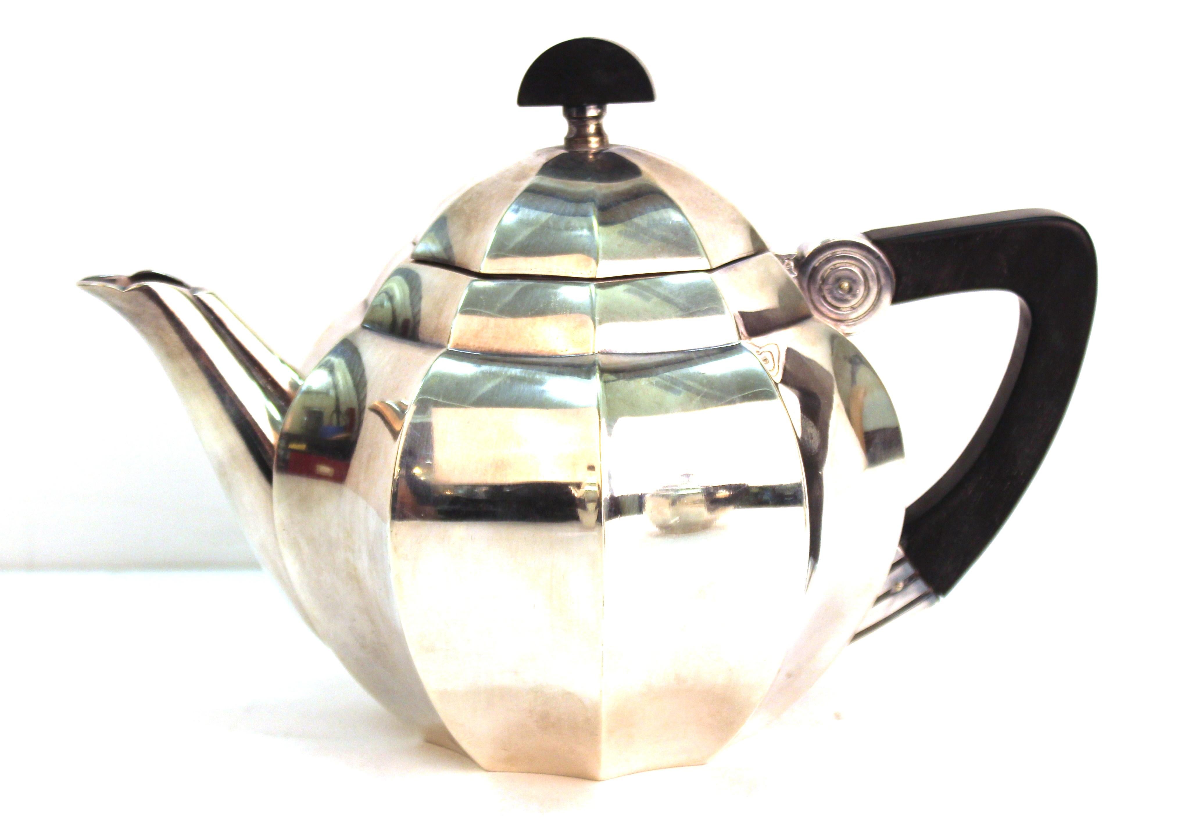 Maurice Dufrêne For Gallia French Art Deco Tea Set, Silver Plated 2
