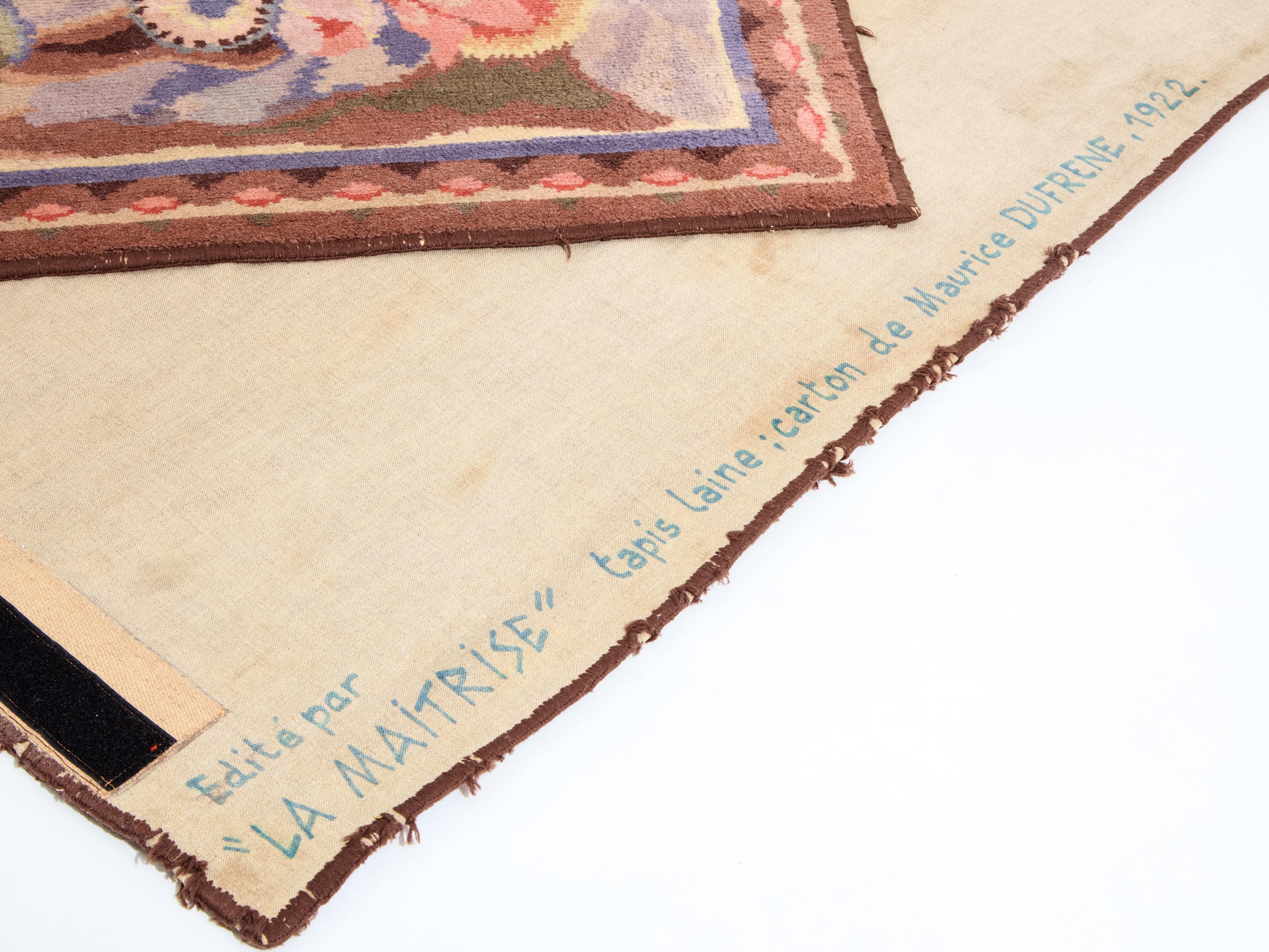 Inizio XX secolo Maurice Dufrêne per La Maitrise arazzo art déco 1922 in vendita