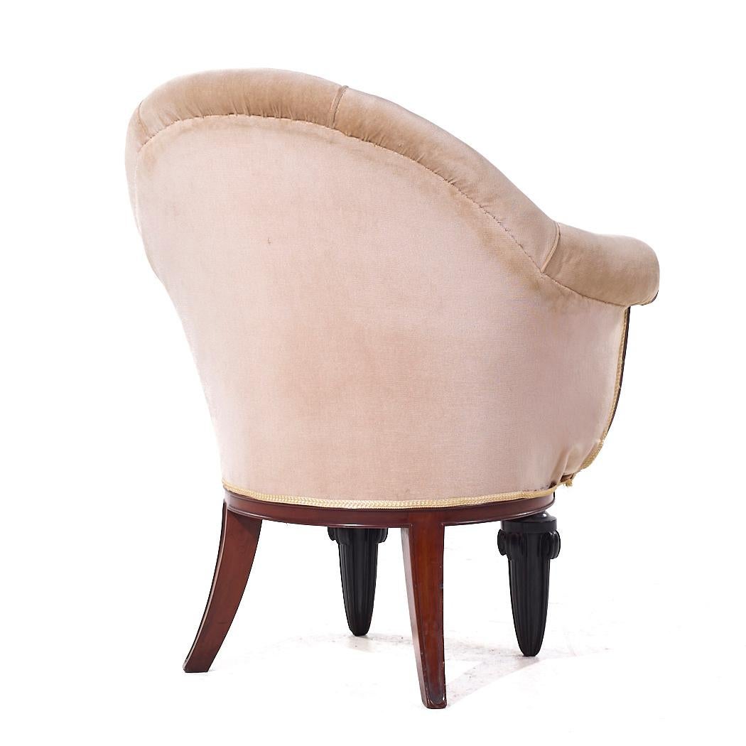 Early 20th Century Maurice Dufrêne French Mahogany Art Deco Lounge Chair For Sale