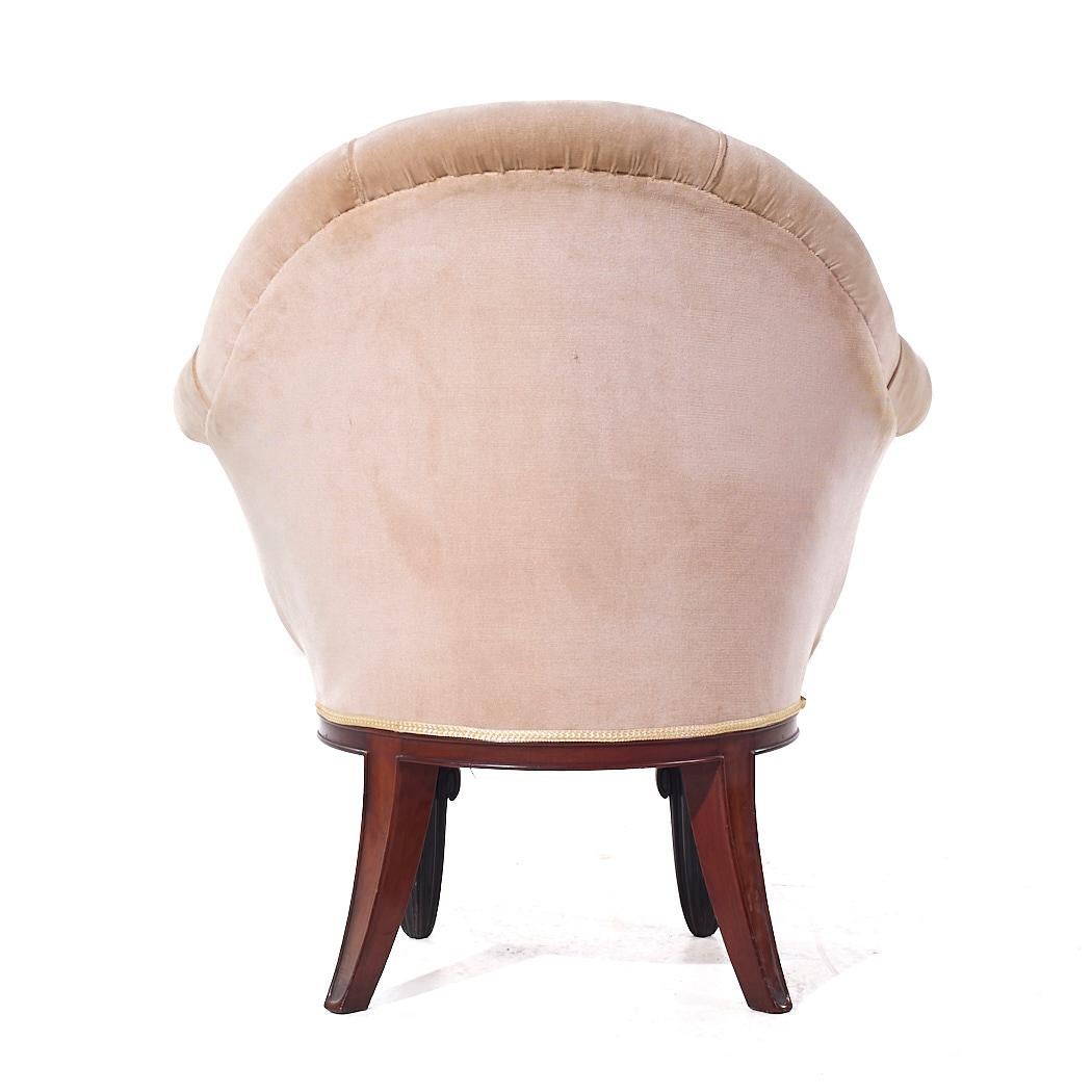 Upholstery Maurice Dufrêne French Mahogany Art Deco Lounge Chair For Sale