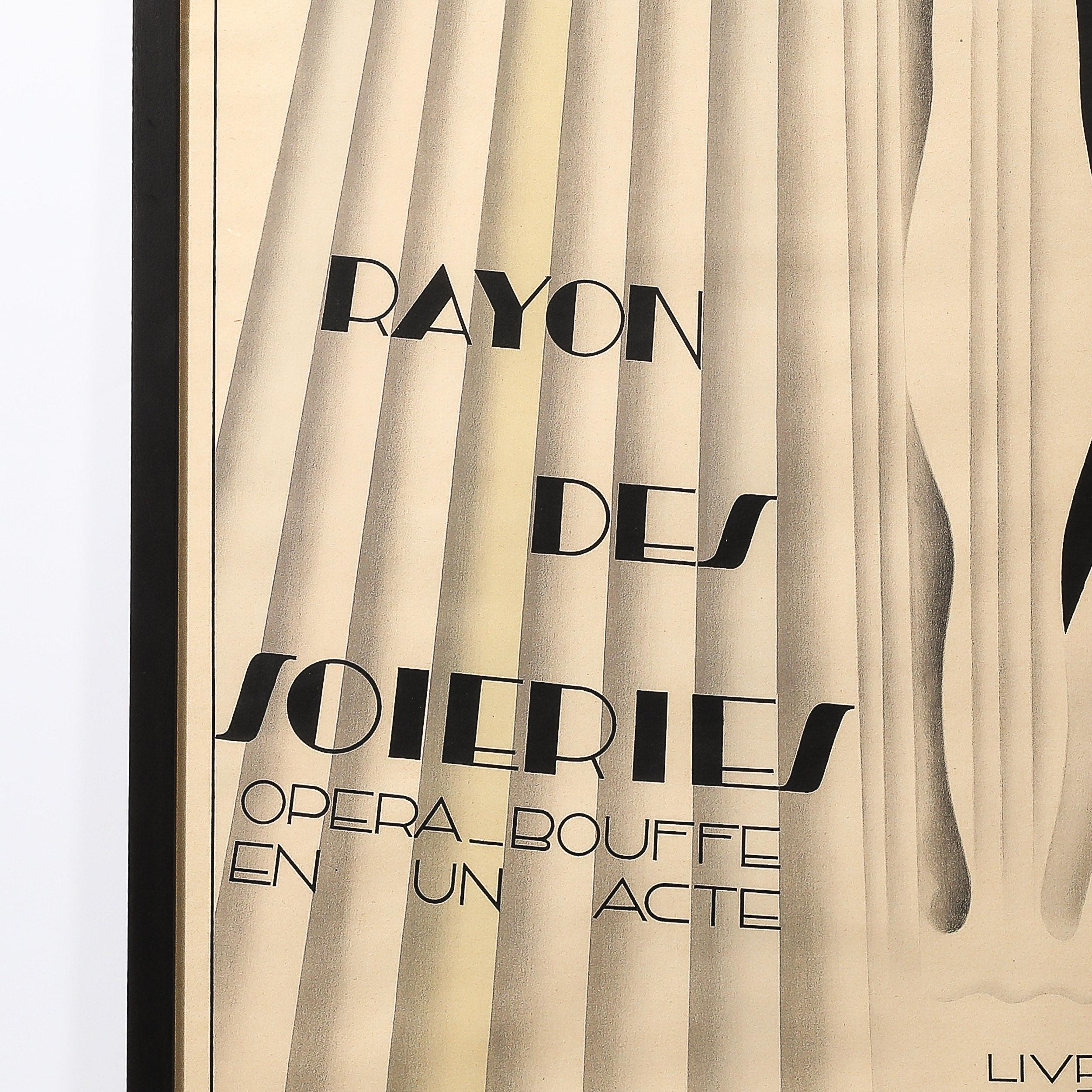 Art Deco Rayon Des Soieries Opera Bouffe Lithograph by Maurice Dufrène - Beige Figurative Print by Maurice Dufrêne