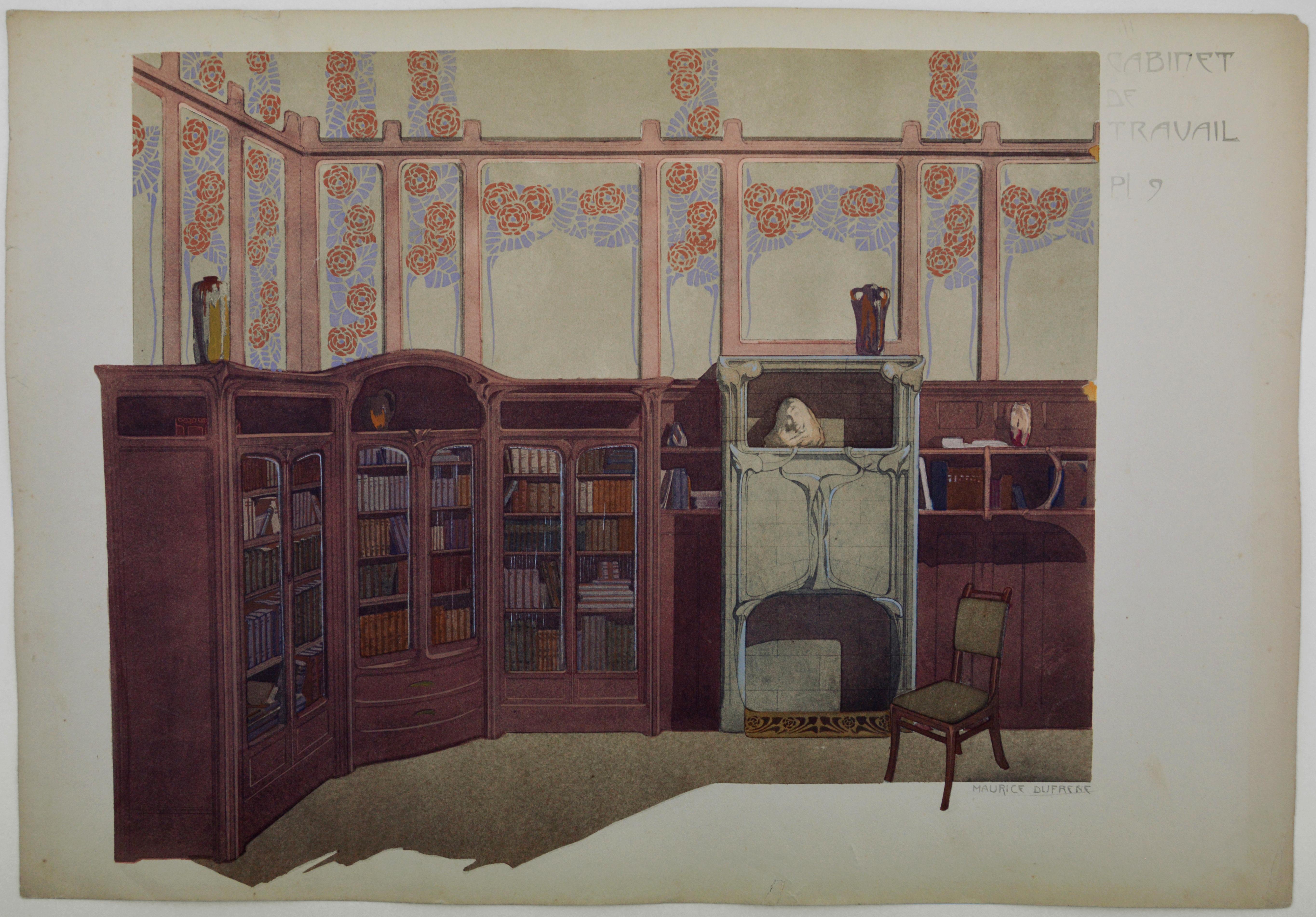 Maurice Dufrene, Study, 3 Lithographs, 1906 - Print by Maurice Dufrêne