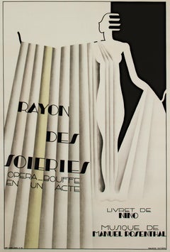 "Rayon des Soieries, Opera Bouffe en un Acte, " Litho Poster by Maurice Dufrene