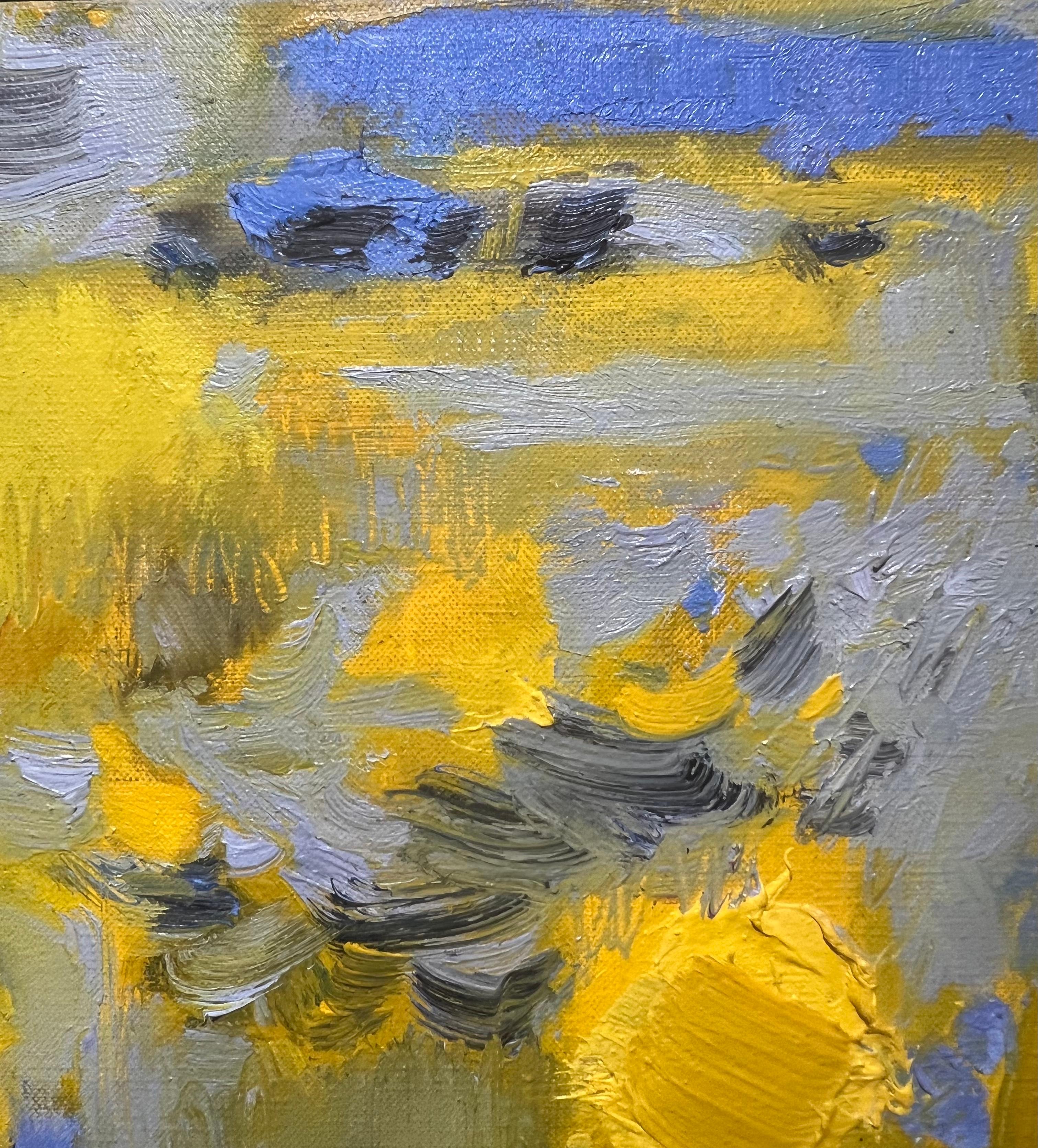 Pintura Abstracta Francesa Colorista de los Años 60  