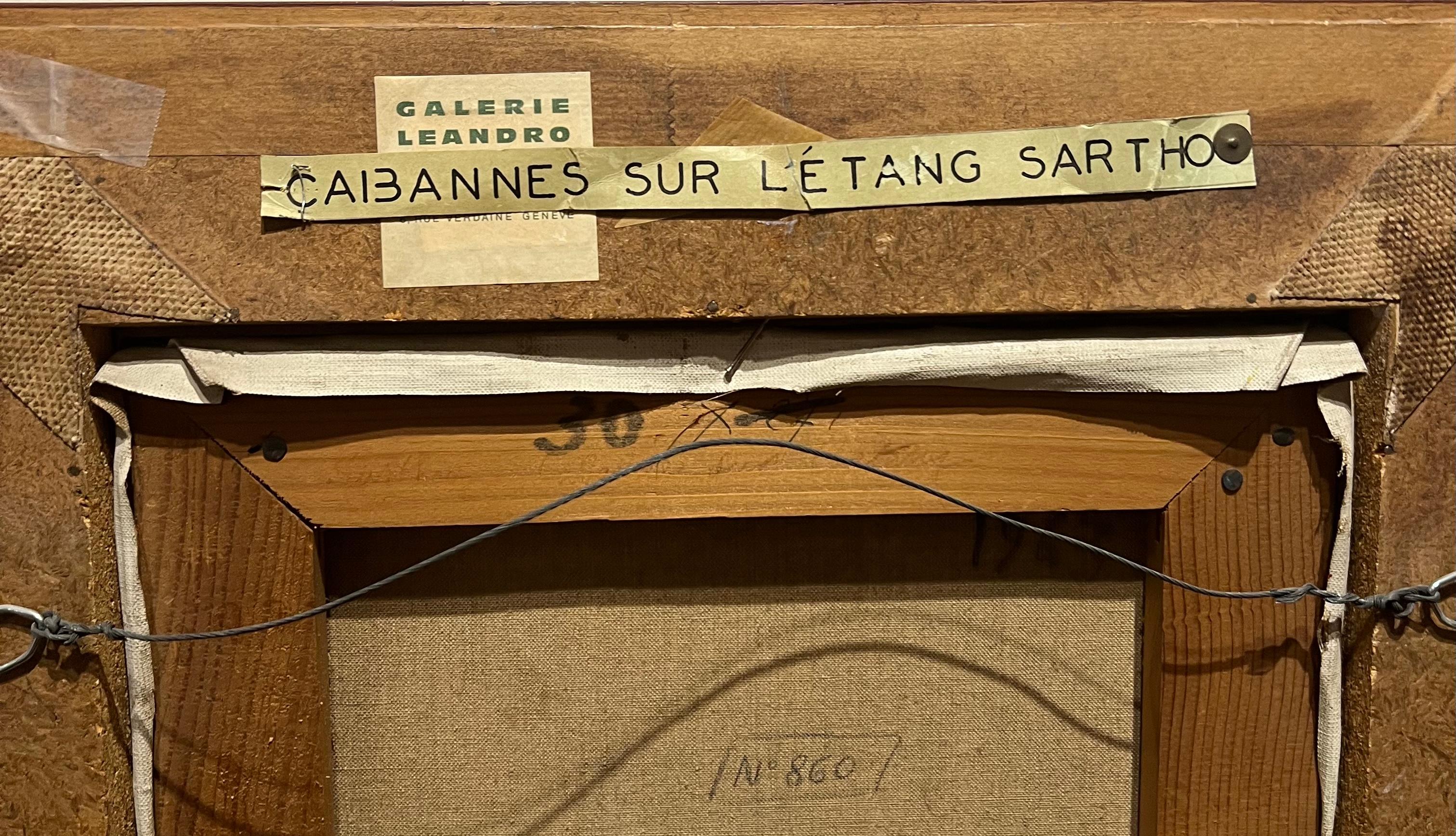Peinture expressionniste abstraite française des années 1960 CABANNES SUR  LETANG en vente 4
