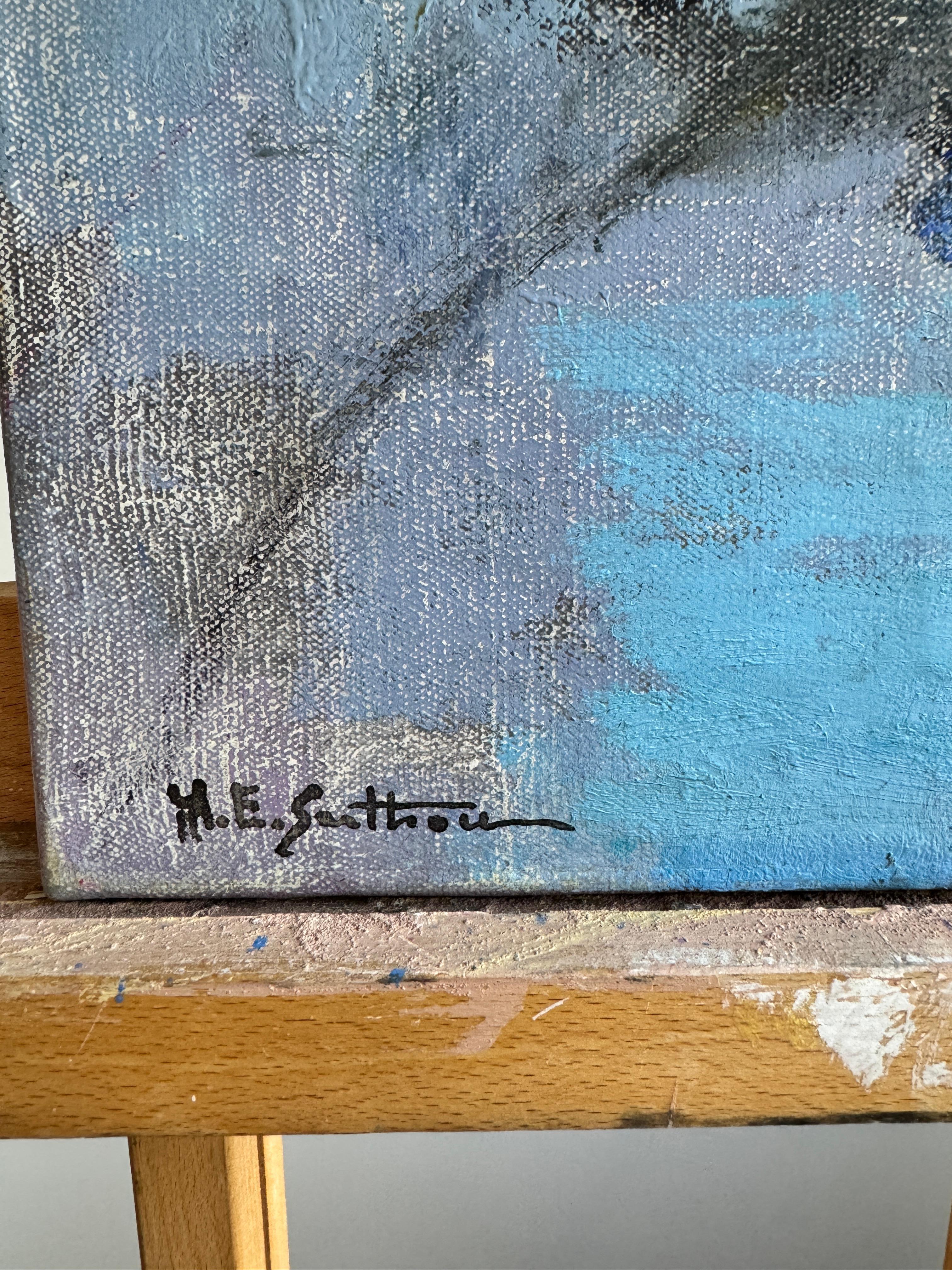 The pond with nine willow trees - Abstract Painting by Maurice Élie Sarthou