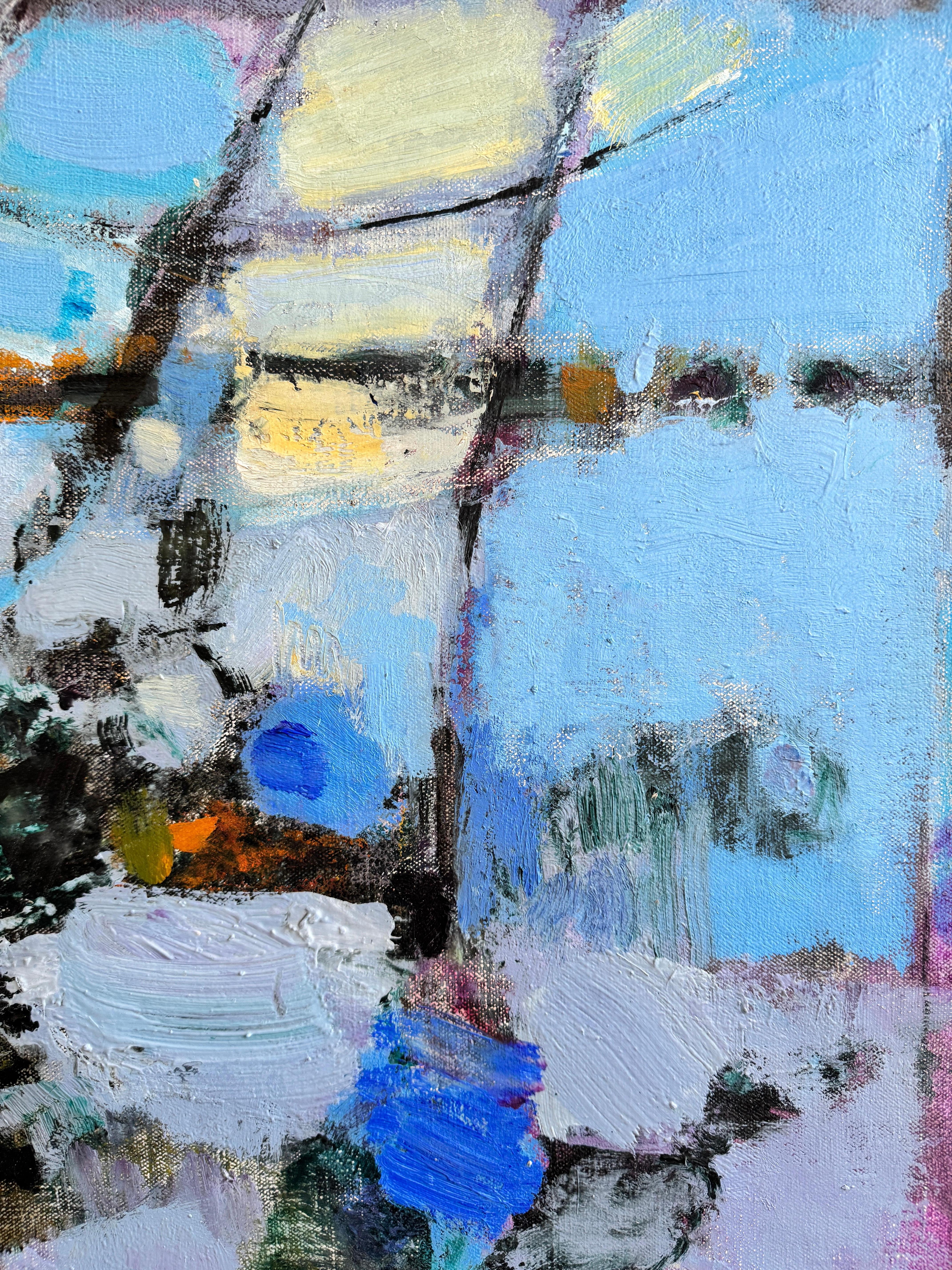 Maurice Élie Sarthou (1911–1999) — L’Étang au Neuf Saule, 1961
Oil on canvas
Signed lower left: M. E. Sarthou
Titled and dated on the reverse: “L’Étang au Neuf Saule, 1961”
In this lyrical composition titled L’Étang au Neuf Saule (1961), Maurice