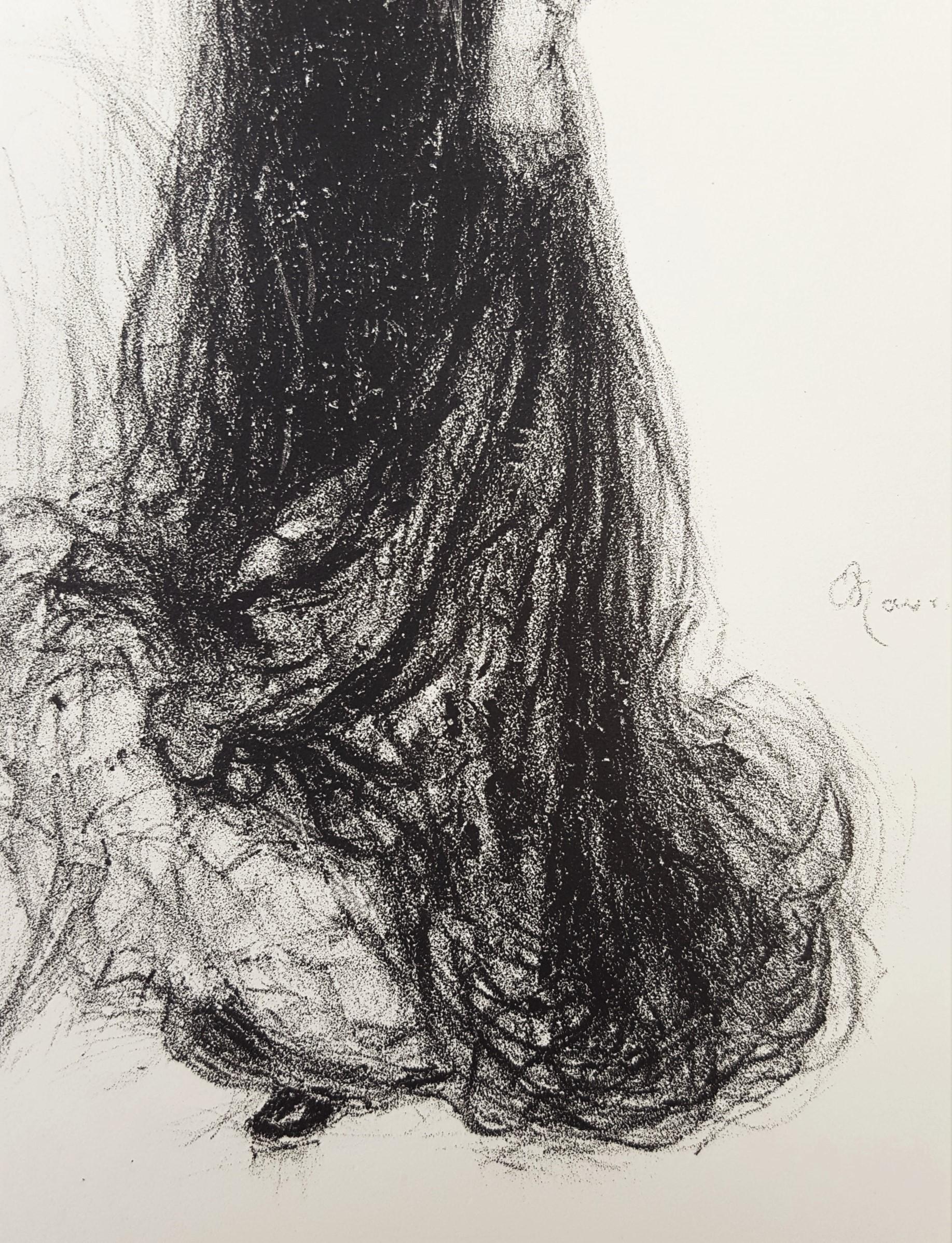 Parisienne /// Art Nouveau French Lithograph Impressionist Figurative Lady Woman For Sale 7