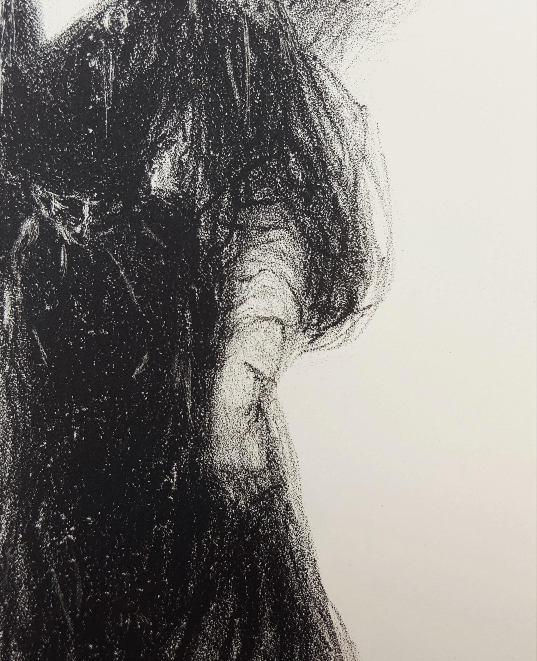 Parisienne /// Art Nouveau French Lithograph Impressionist Figurative Lady Woman For Sale 9