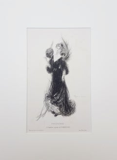 Parisienne /// Art Nouveau French Lithograph Impressionist Figurative Lady Woman