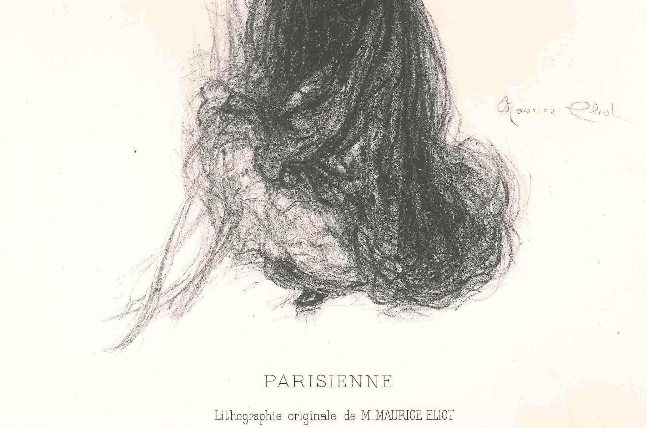 Parisienne - Original Litograph by Maurice Eliot - 1903 3