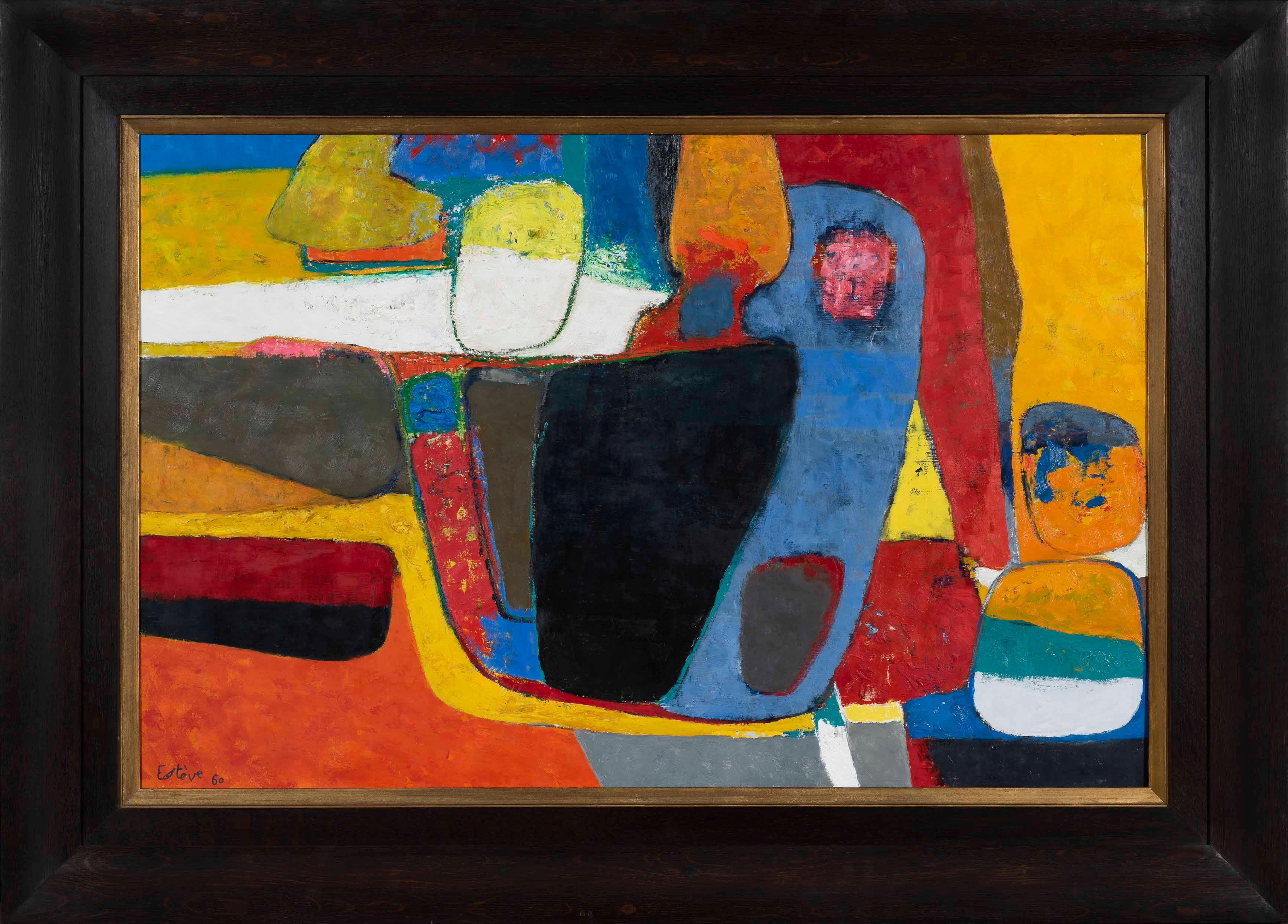 Le Boischaut - Maurice Esteve, modern, farbenfroh, french, Malerei, abstrakt, Kunst – Painting von Maurice Estève