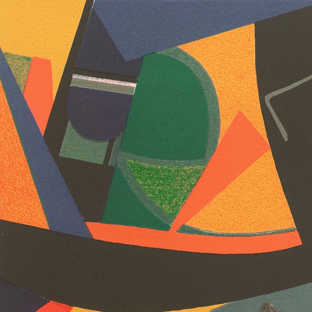 'Abstract in Coral and Gold', Academie Colarossi, Grand Prix National des Arts For Sale 1