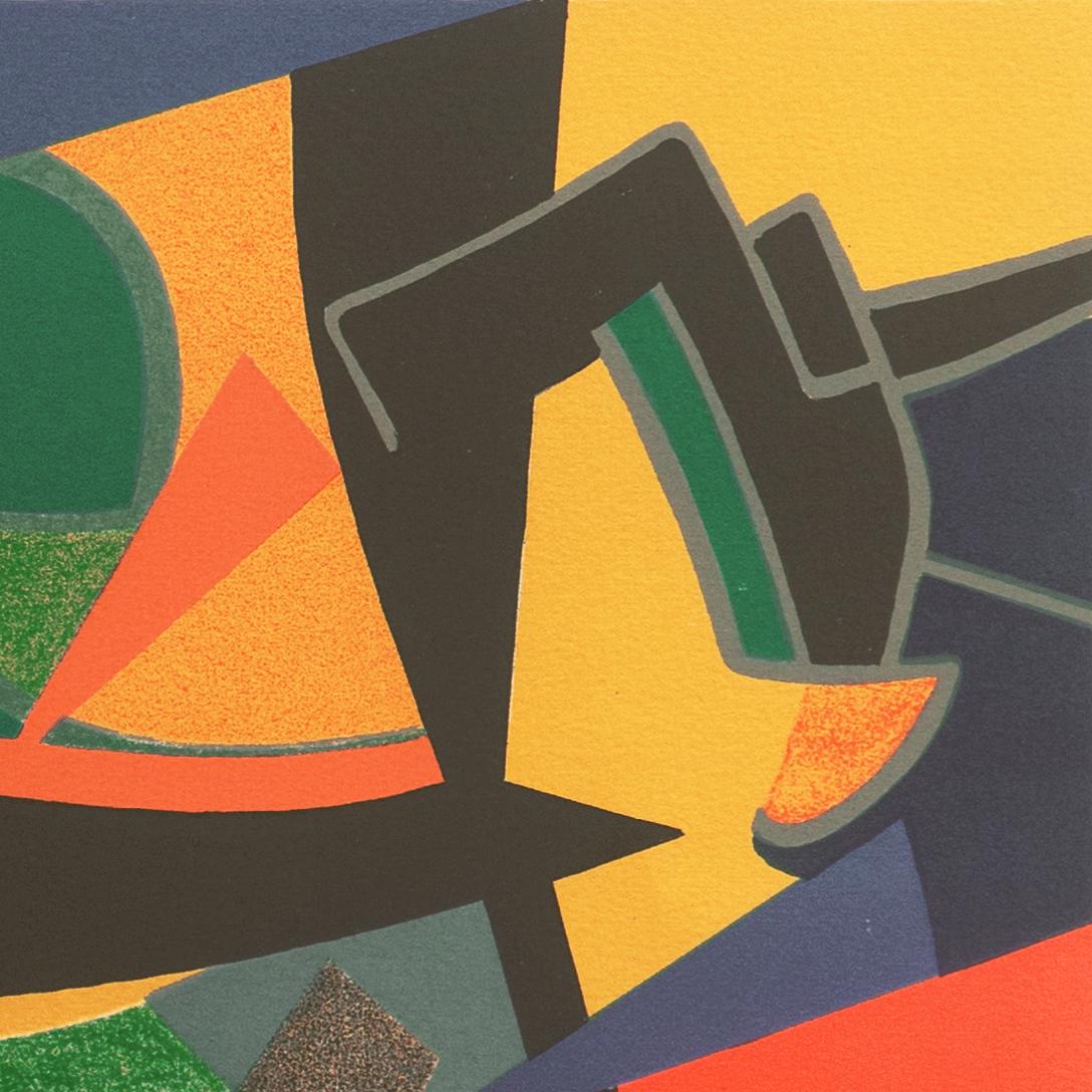 'Abstract in Coral and Gold', Academie Colarossi, Grand Prix National des Arts For Sale 3