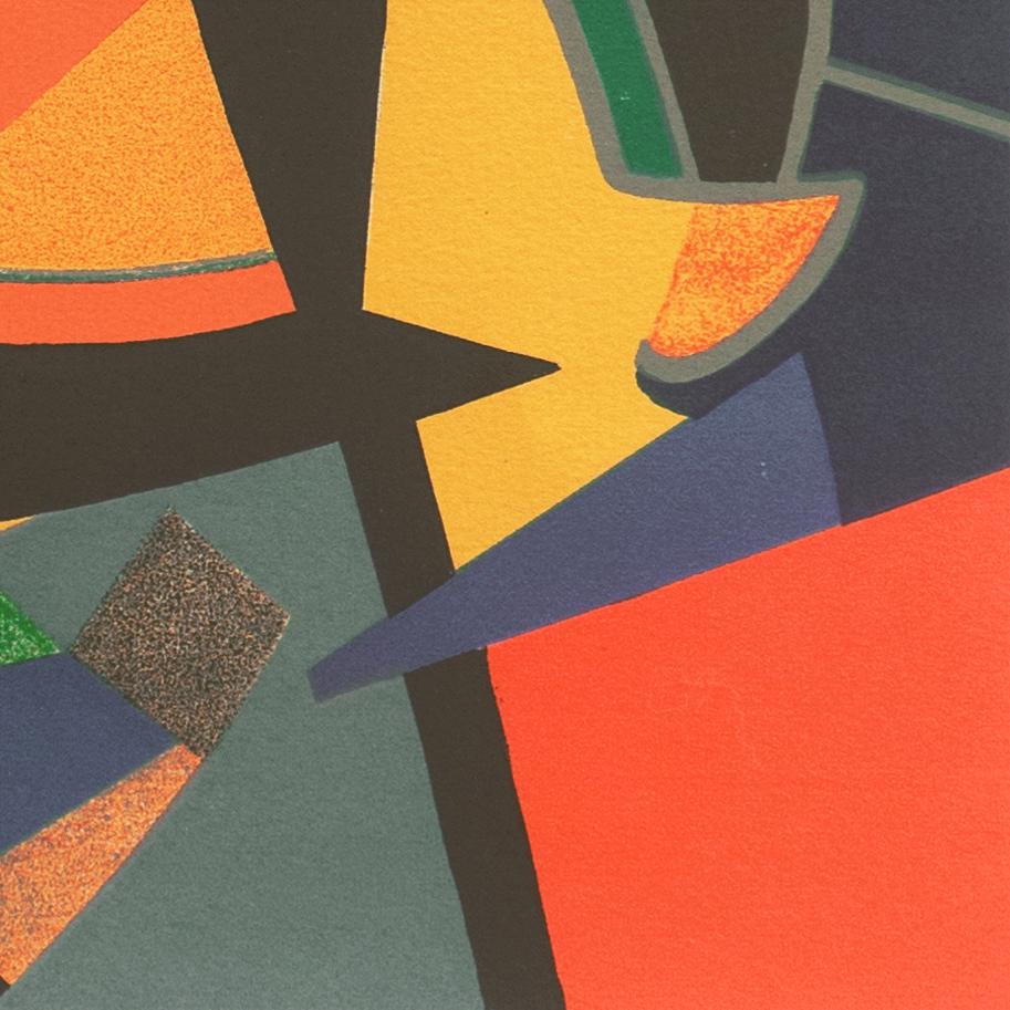 'Abstract in Coral and Gold', Academie Colarossi, Grand Prix National des Arts For Sale 4