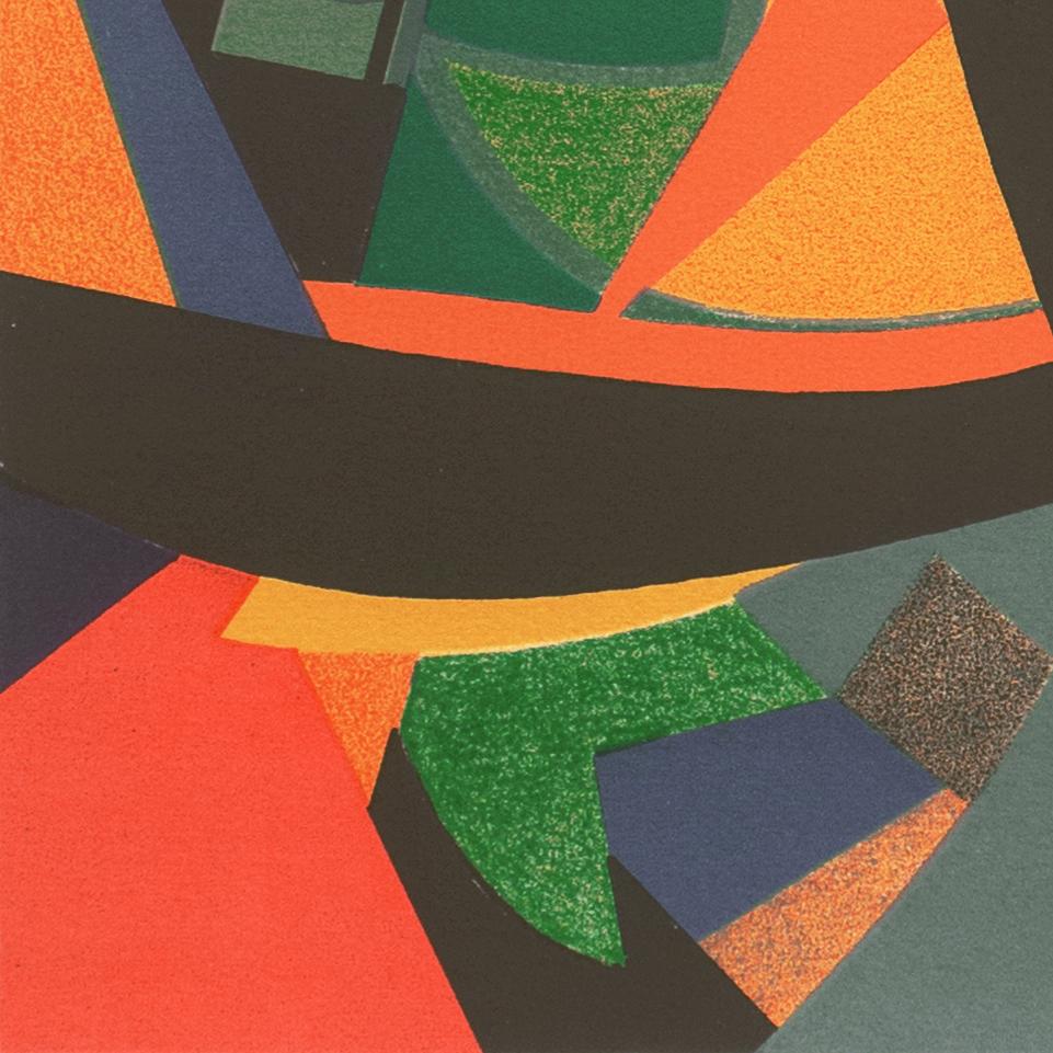'Abstract in Coral and Gold', Academie Colarossi, Grand Prix National des Arts For Sale 4