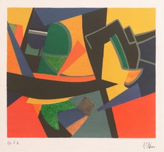 'Abstract in Coral and Gold', Academie Colarossi, Grand Prix National des Arts