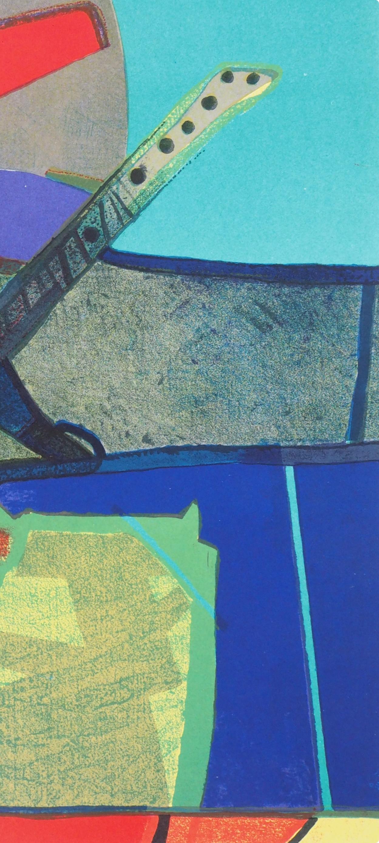 Arizovert, Société internationale d'art XXe siècle - Blue Abstract Print by Maurice Estève