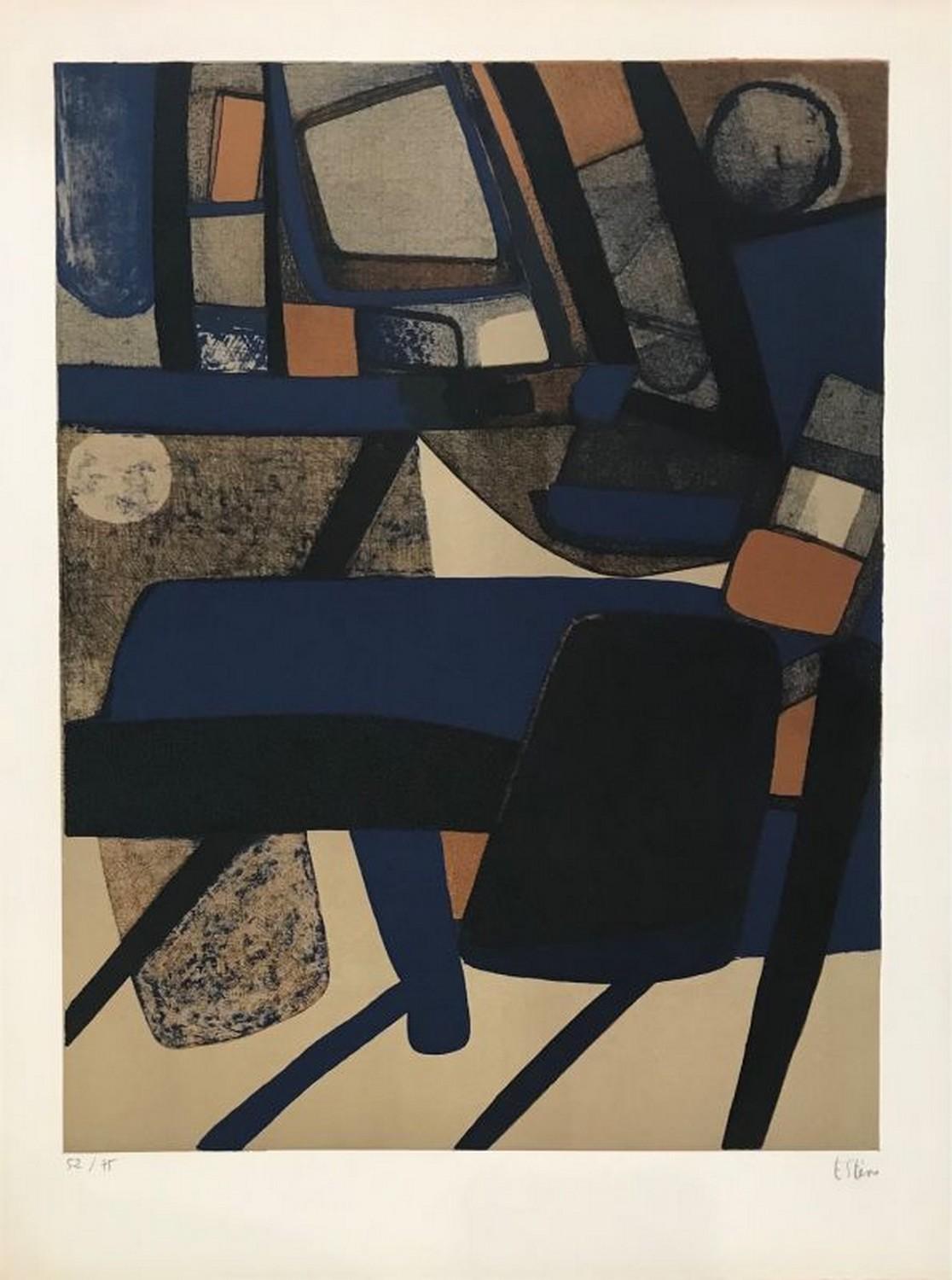 Maurice Estève Abstract Print - Badigo 