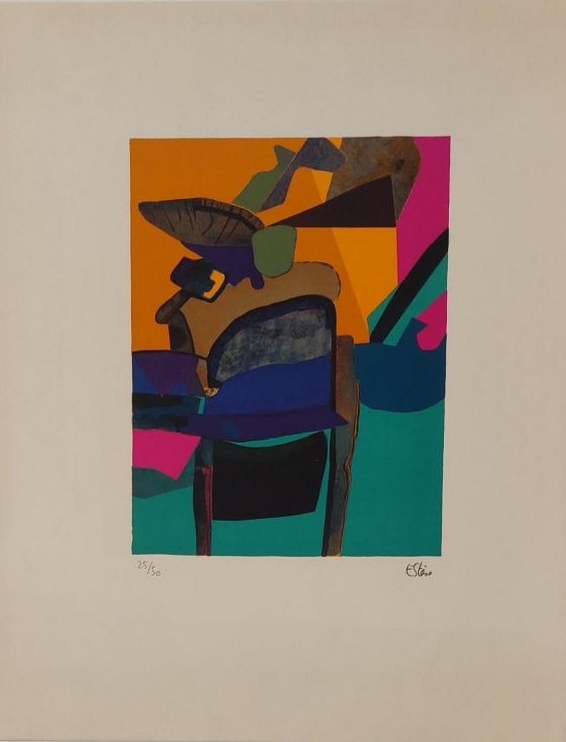 Maurice Estève Abstract Print - Bossaille 