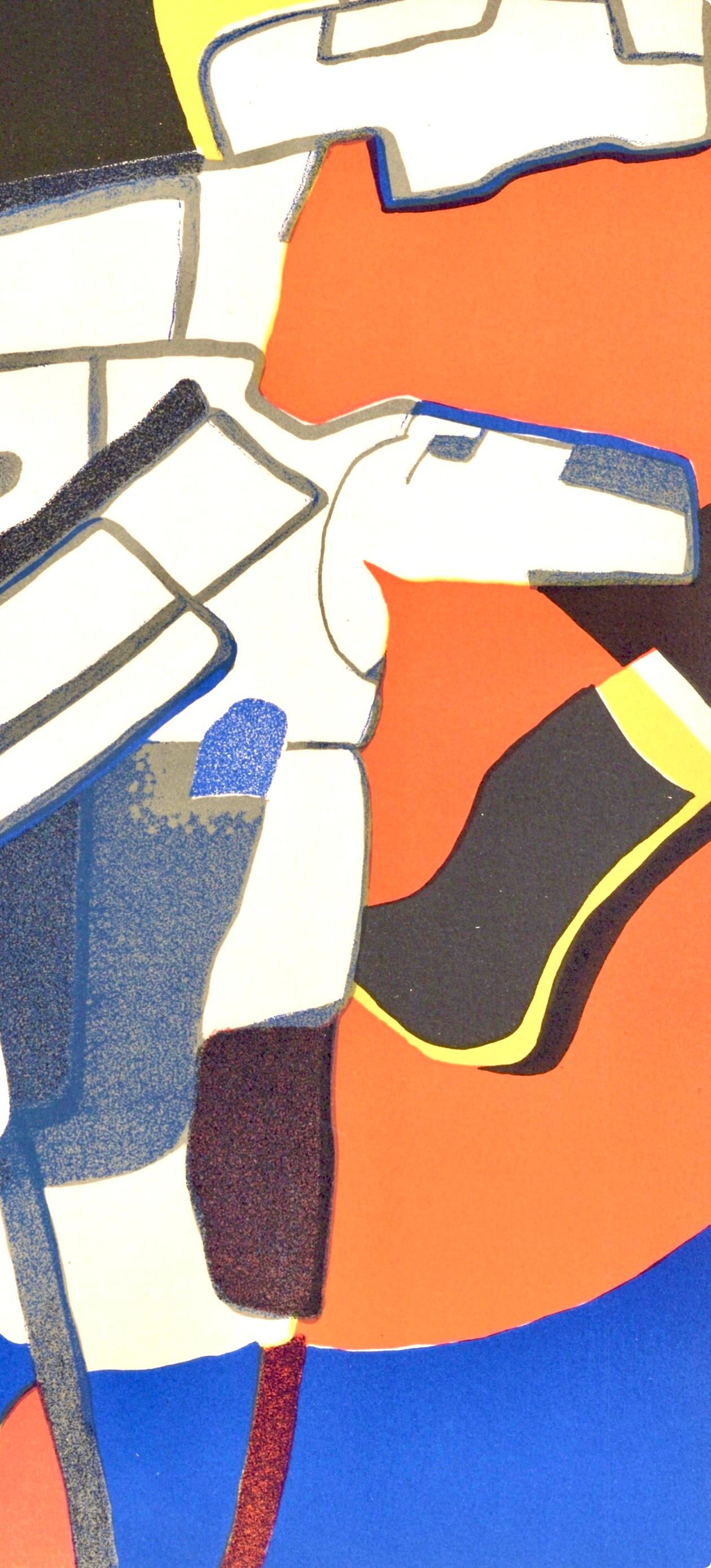 Bougri (Prudhomme-Estève 76), Sociedad Internacional de Arte del Siglo XX - Abstract Print Naranja de Maurice Estève