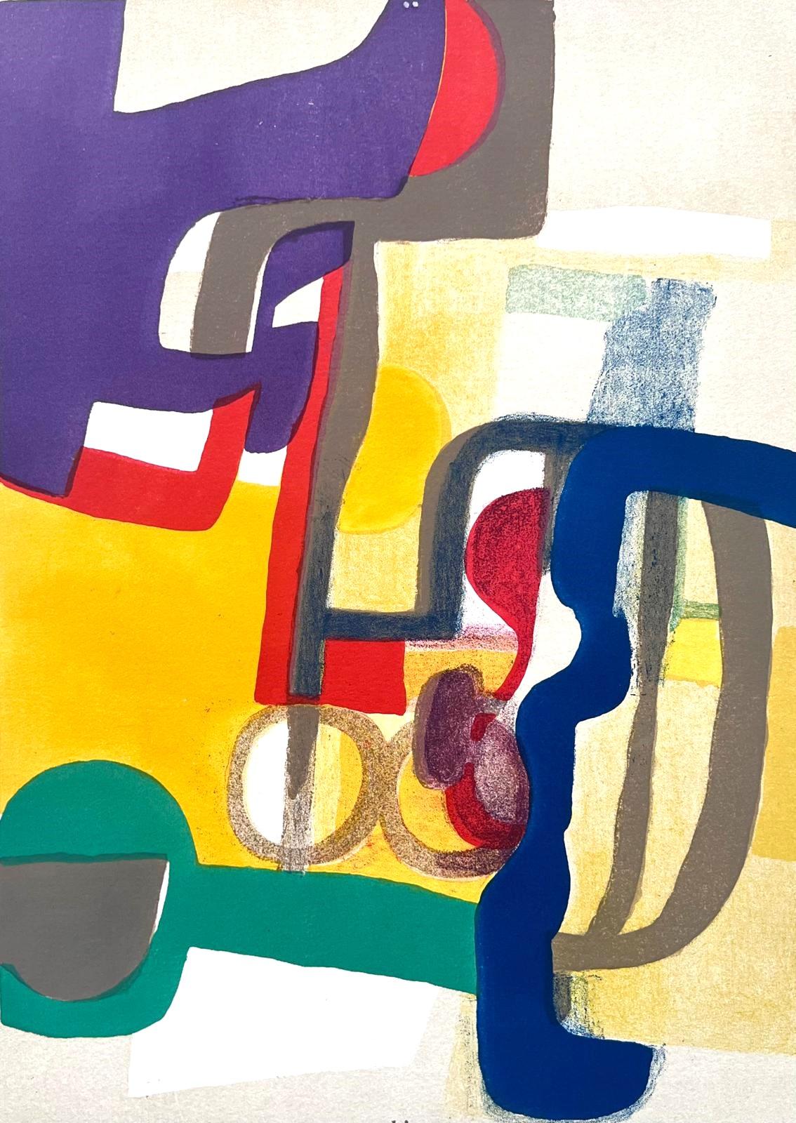 Giorno di festa - Abstract Print Beige di Maurice Estève