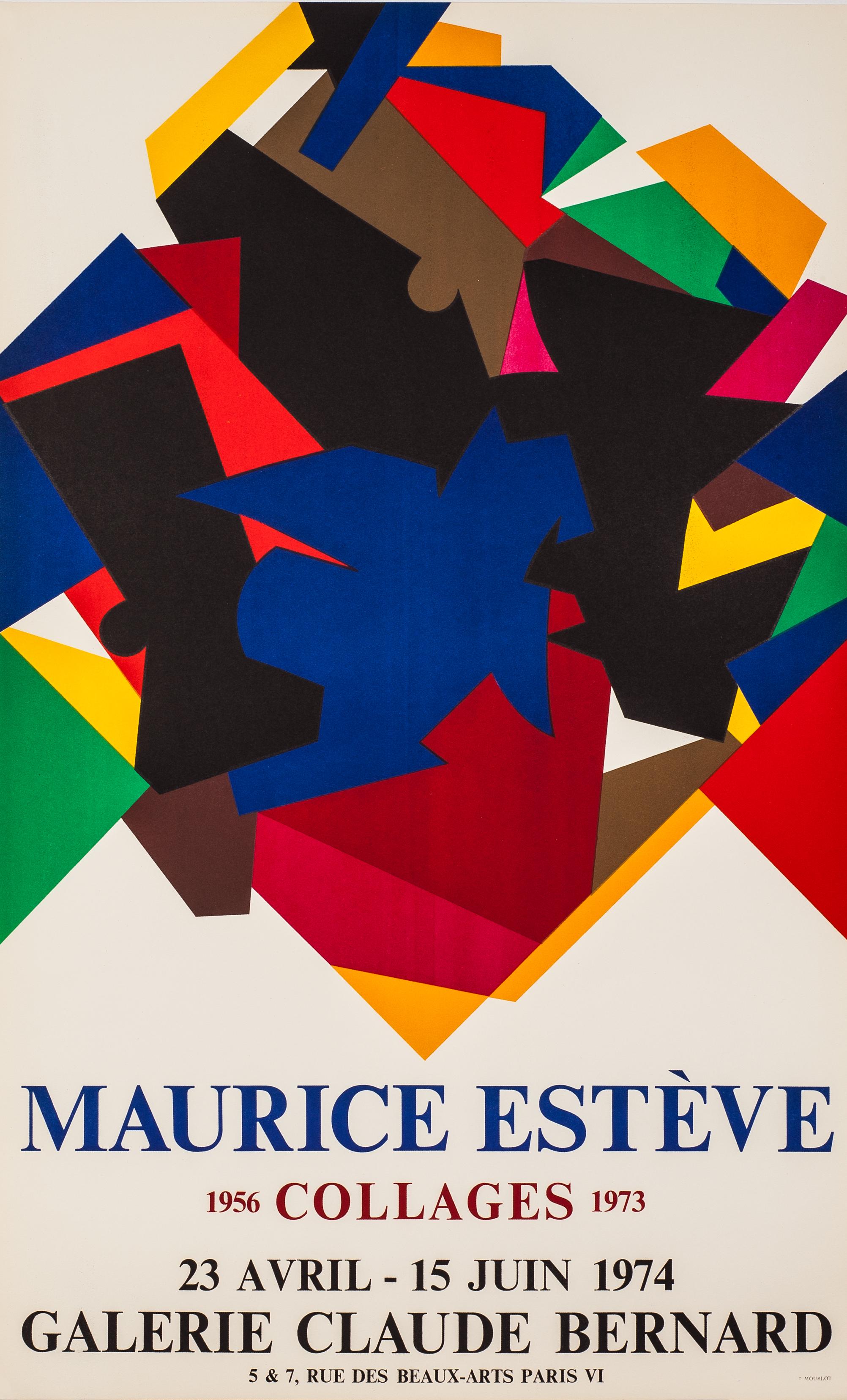 Collages - Galerie Claude  - Print by Maurice Estève