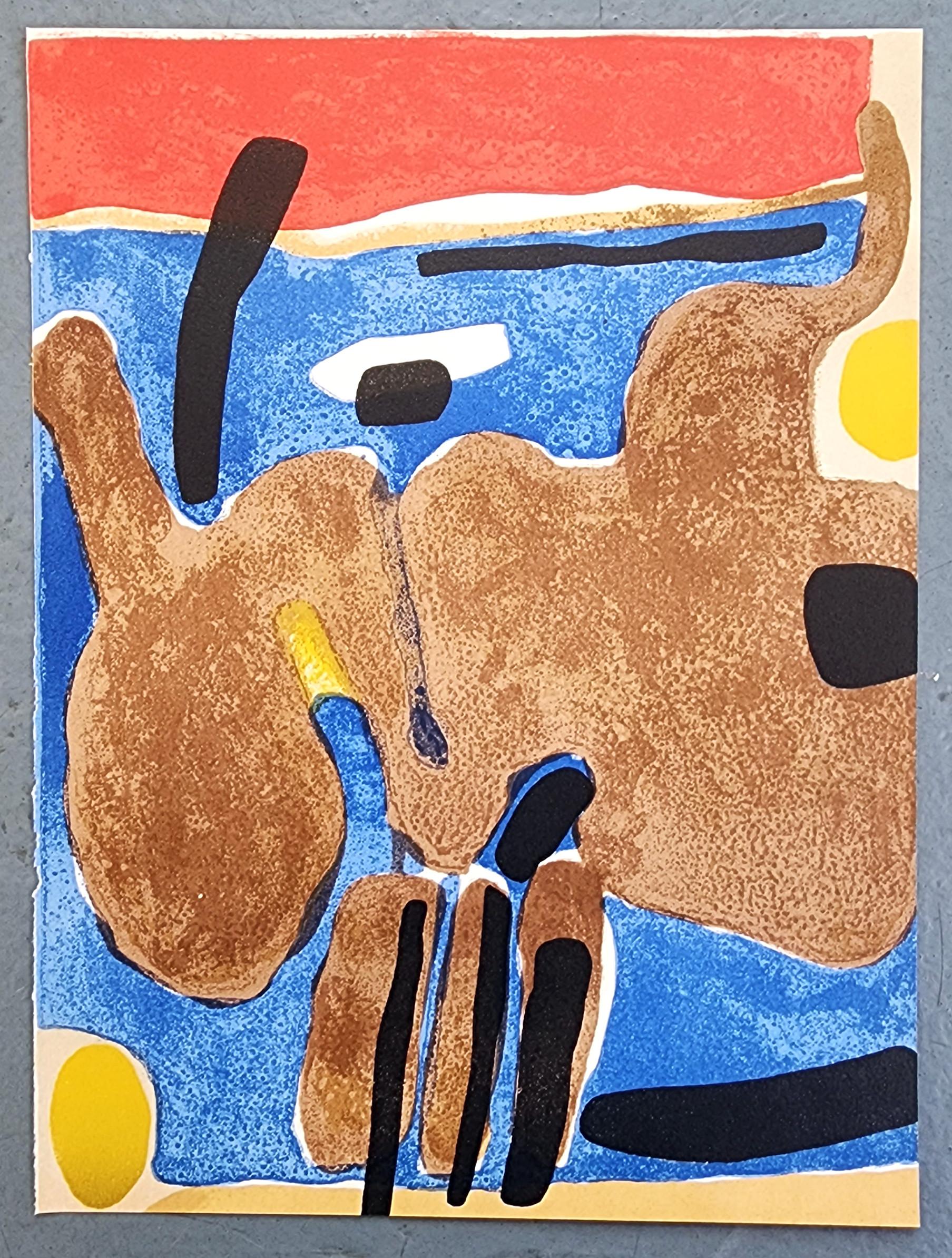 Komposition (Modern, Mourlot, Frankreich, Mid-Century, Bunt, Ikonisch, ~41% OFF) – Print von Maurice Estève