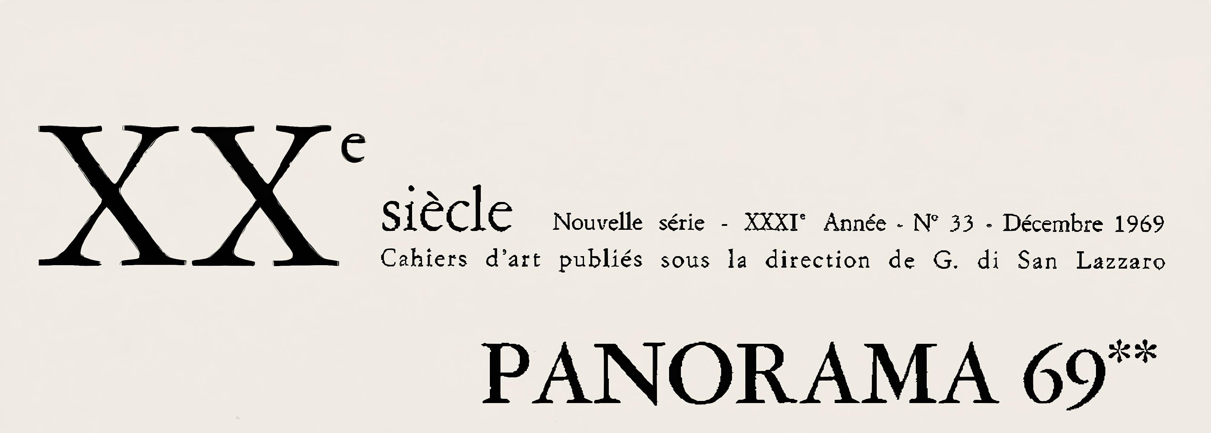 Lithograph on vélin paper. Paper Size: 12.4 x 9.65 inches. Inscription: Unsigned and unnumbered, as issued. Notes: From the album, XXe siècle, Nouvelle série, XXXIe Année N°33, Décembre 1969, Cahiers d'art créés en 1938 par G. di San Lazzaro, 1969.