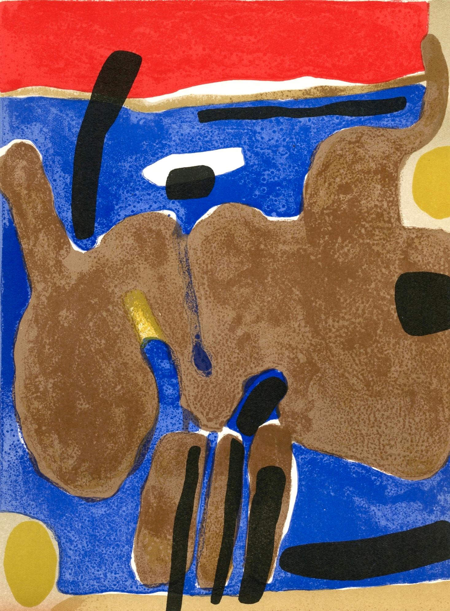 Maurice Estève Landscape Print – Estève, Komposition, Drucke aus der Mourlot-Presse (nach)