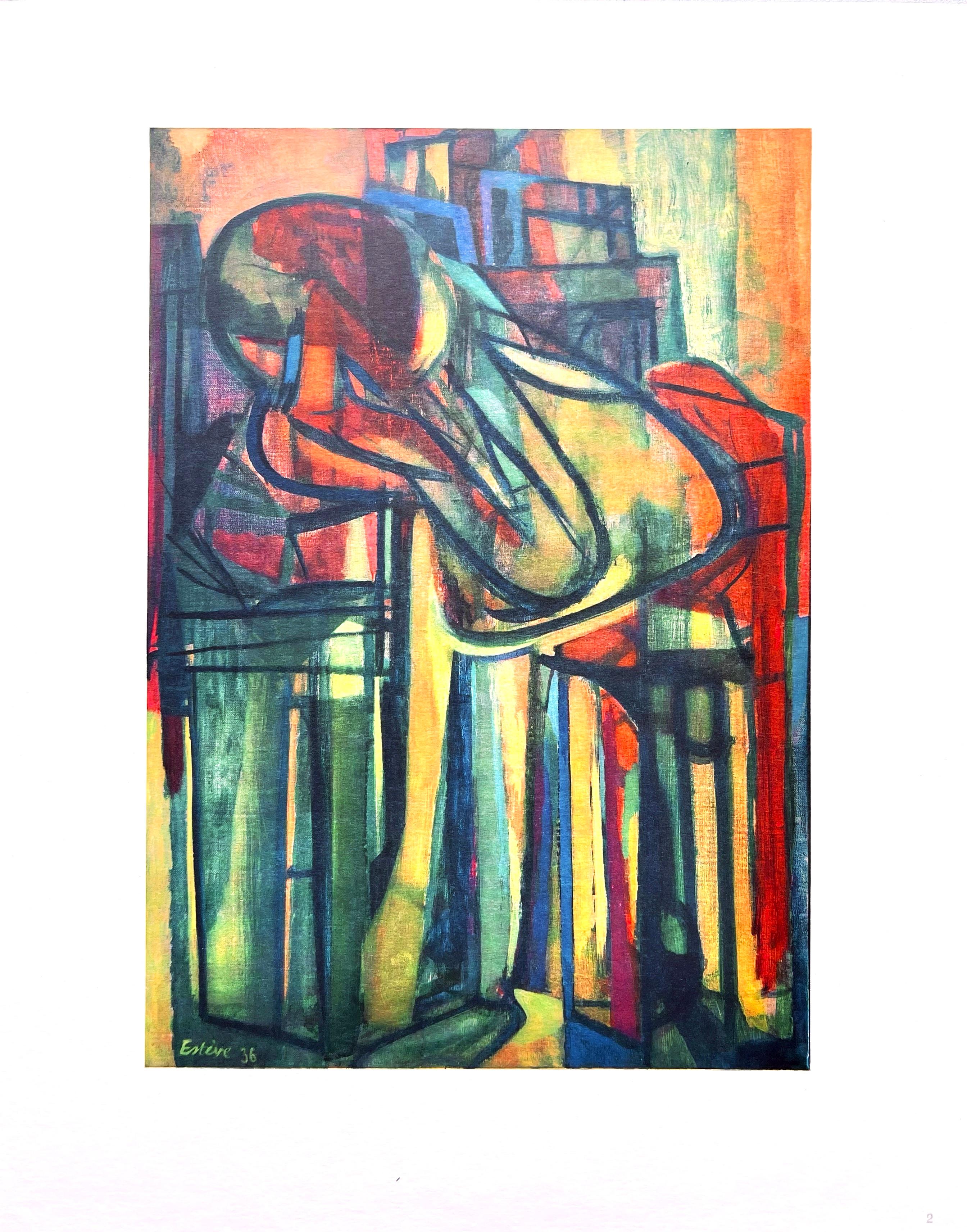 Estève, Femme assise, Maurice Estève, Peintres d'aujourd'hui (after) For Sale 4