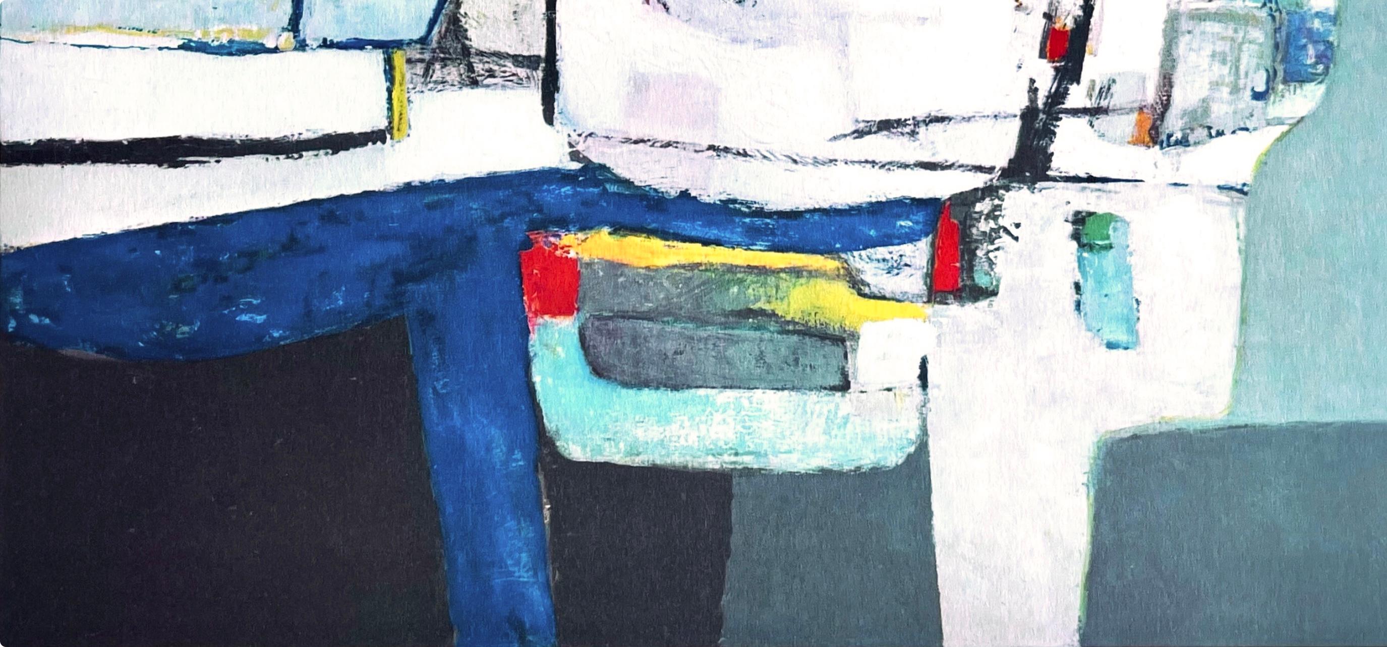 Estève, Friselune, Peintres d'aujourd'hui (d'après) - Bleu Landscape Print par Maurice Estève