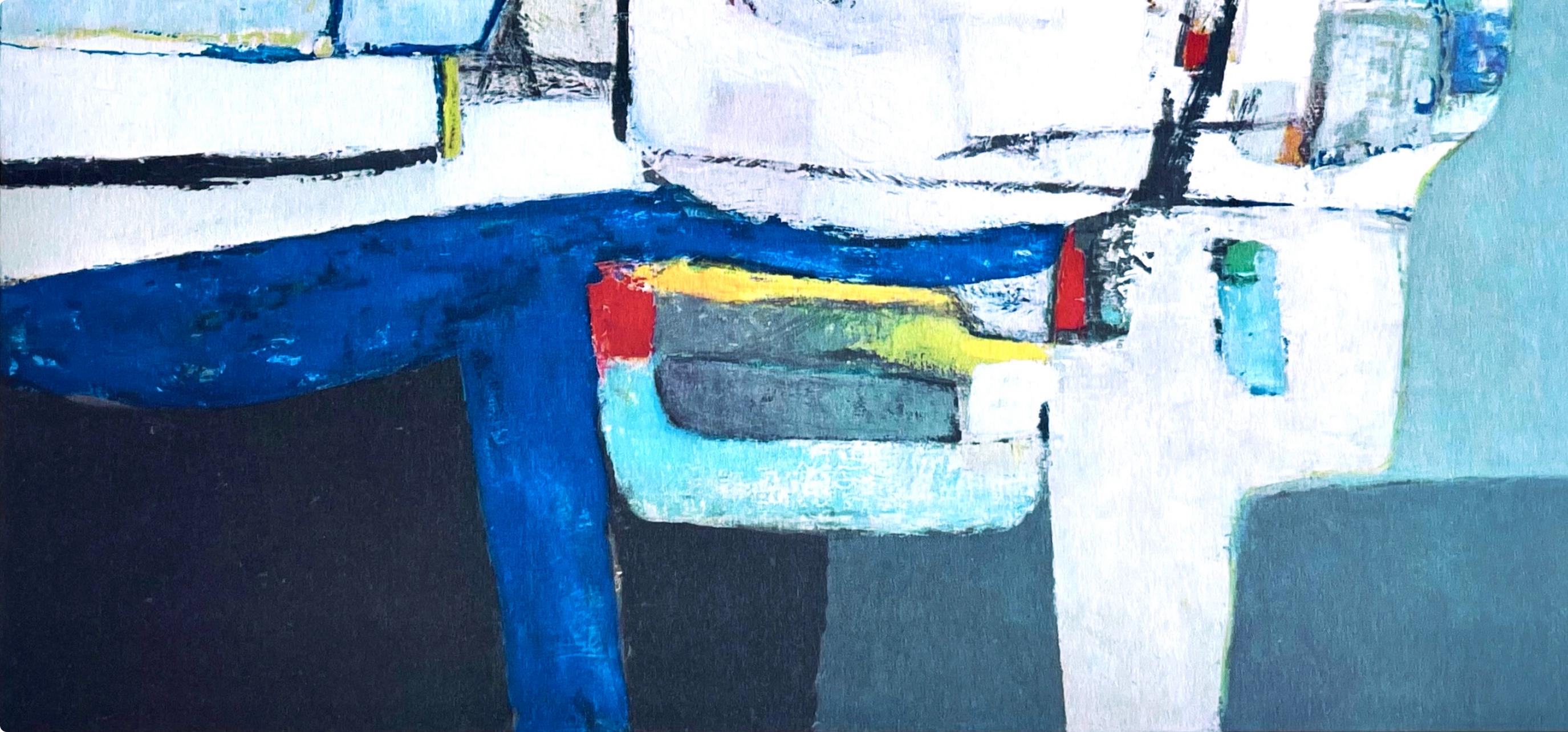 Estève, Friselune, Peintres d'aujourd'hui (dopo) - Abstract Print Blu di Maurice Estève