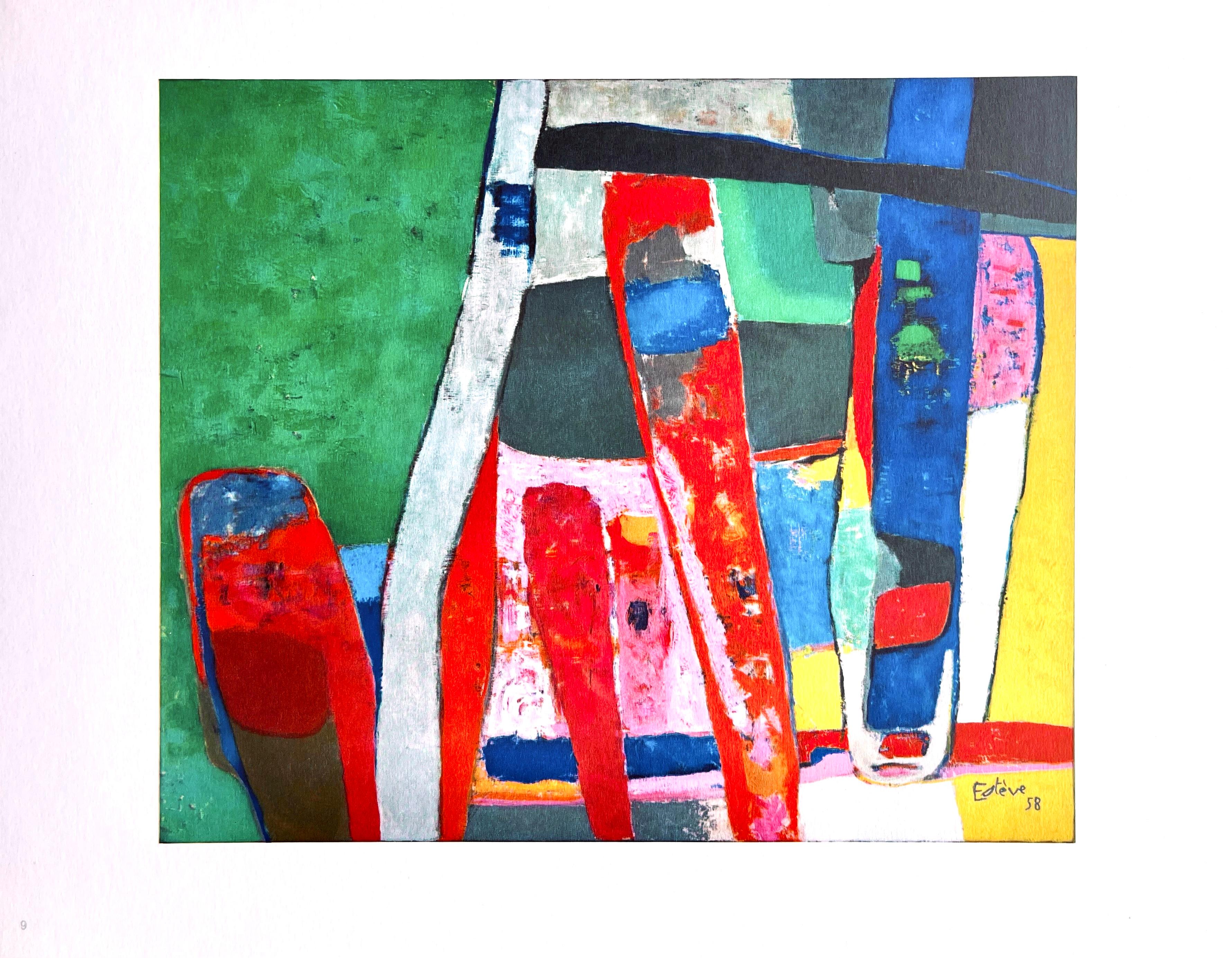 Estève, L'Aumance, Maurice Estève, Peintres d'aujourd'hui (d'après) en vente 4