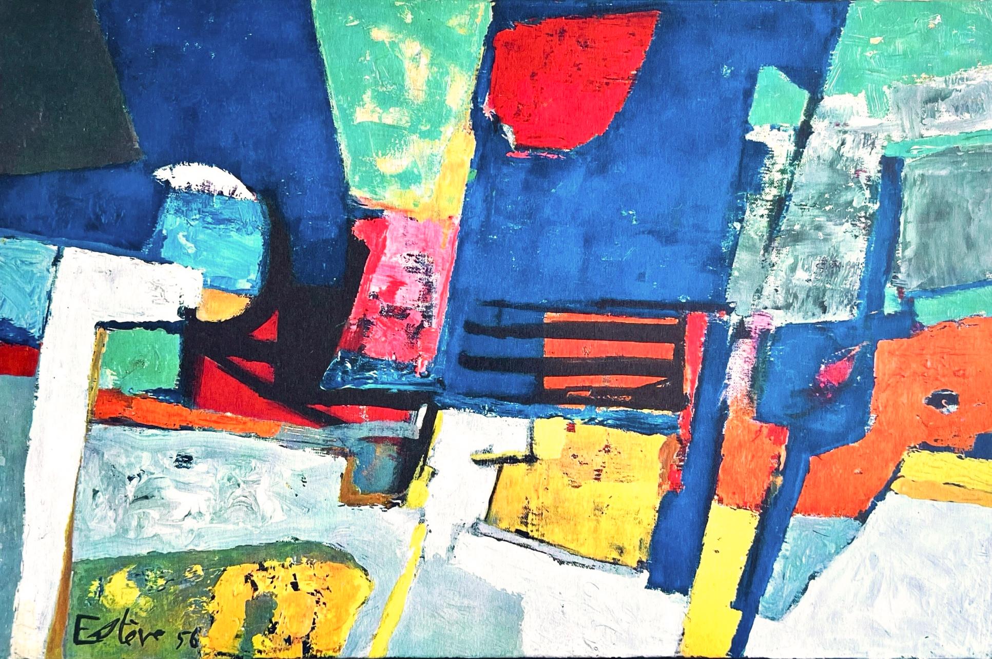 Abstract Print di Maurice Estève - Estève, Sioule, Peintres d'aujourd'hui (dopo)