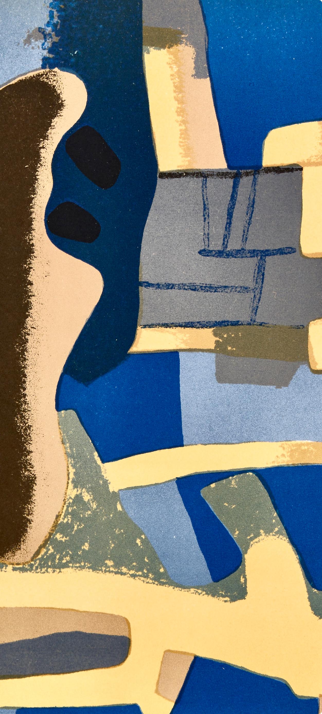 Face à face, Sociedad Internacional de Arte del Siglo XX - Print Moderno de Maurice Estève