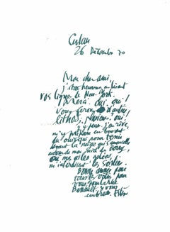 Green Script - Original Lithograph after Maurice Estève - 1982