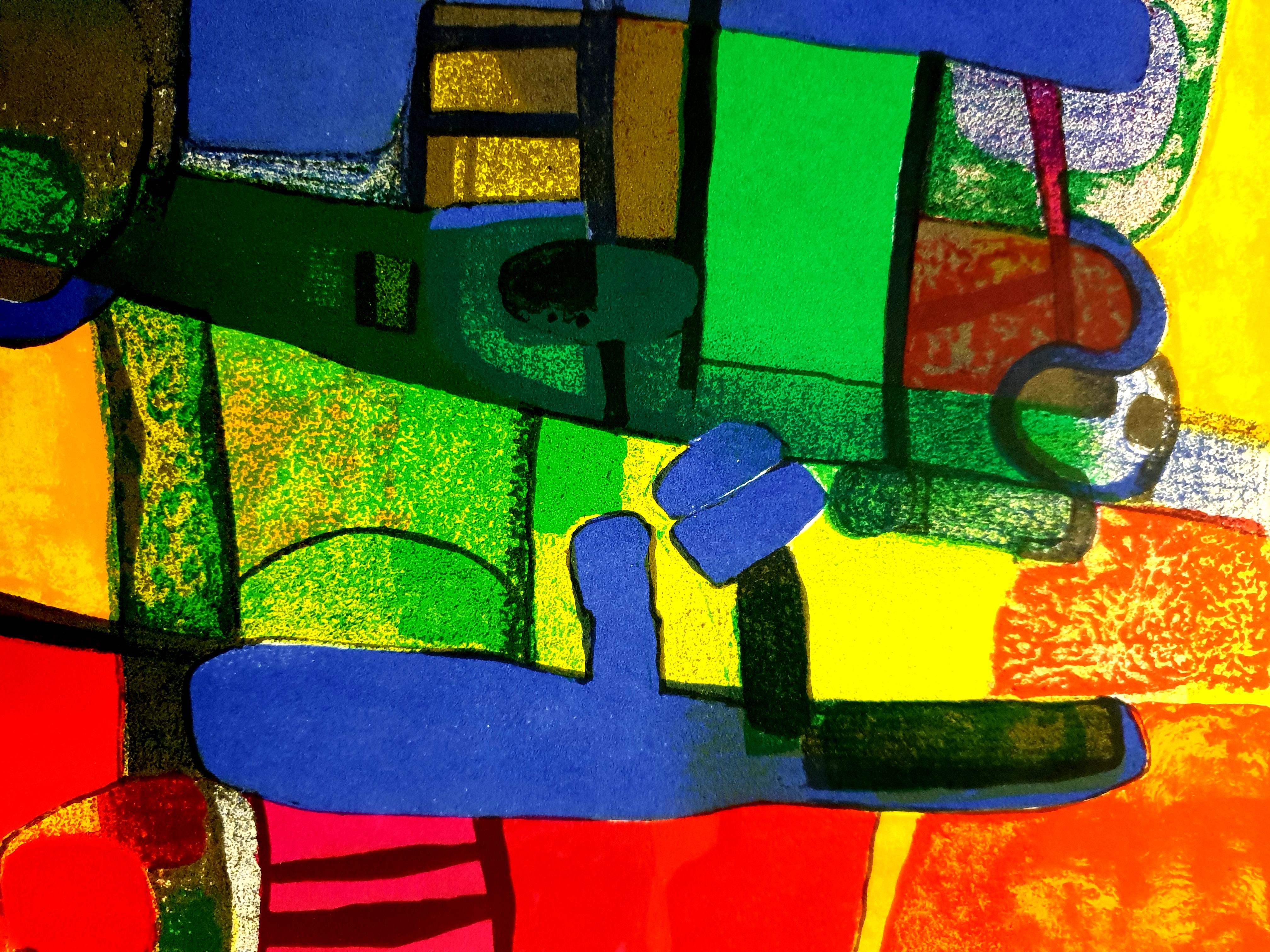 Maurice Estève - Composition - Lithographie originale
Abstraction colorée
1969
Extrait de la revue d'art XXe Siecle
Dimensions : 32 x 24 pouces
Edition : G. di San Lazzaro.
Non signé et non numéroté tel que publié
