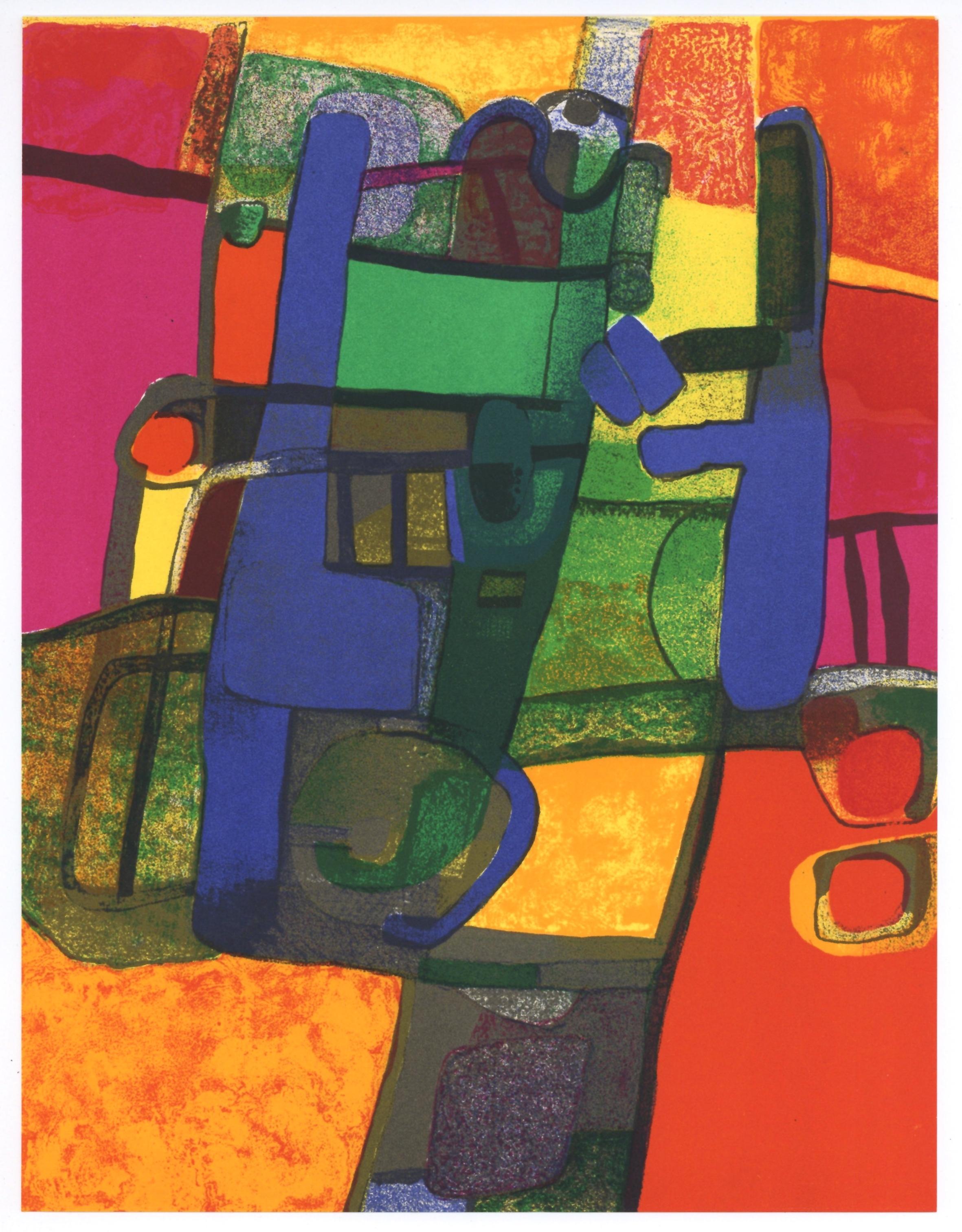 Maurice Estève Abstract Print – Originallithographie