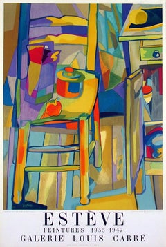 Esteve- Peintures, Steinlithographie Vintage, 1947, Steinlithographie