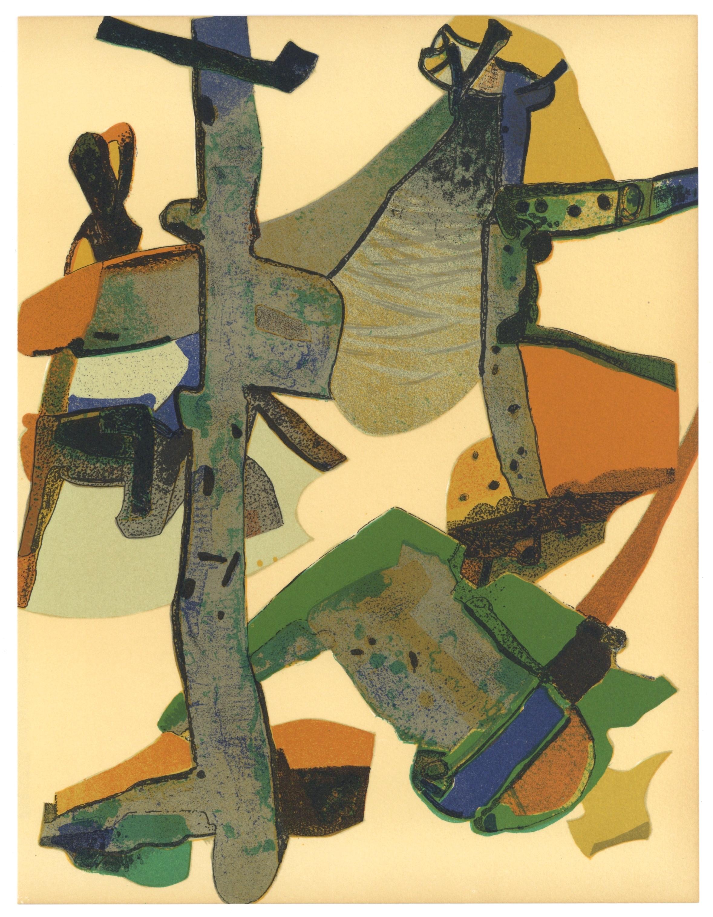 Maurice Estève Figurative Print - "Roussadou" original lithograph