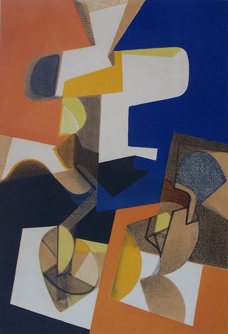 Maurice Estève Abstract Print - The Prince, 1954 -  French Abstract
