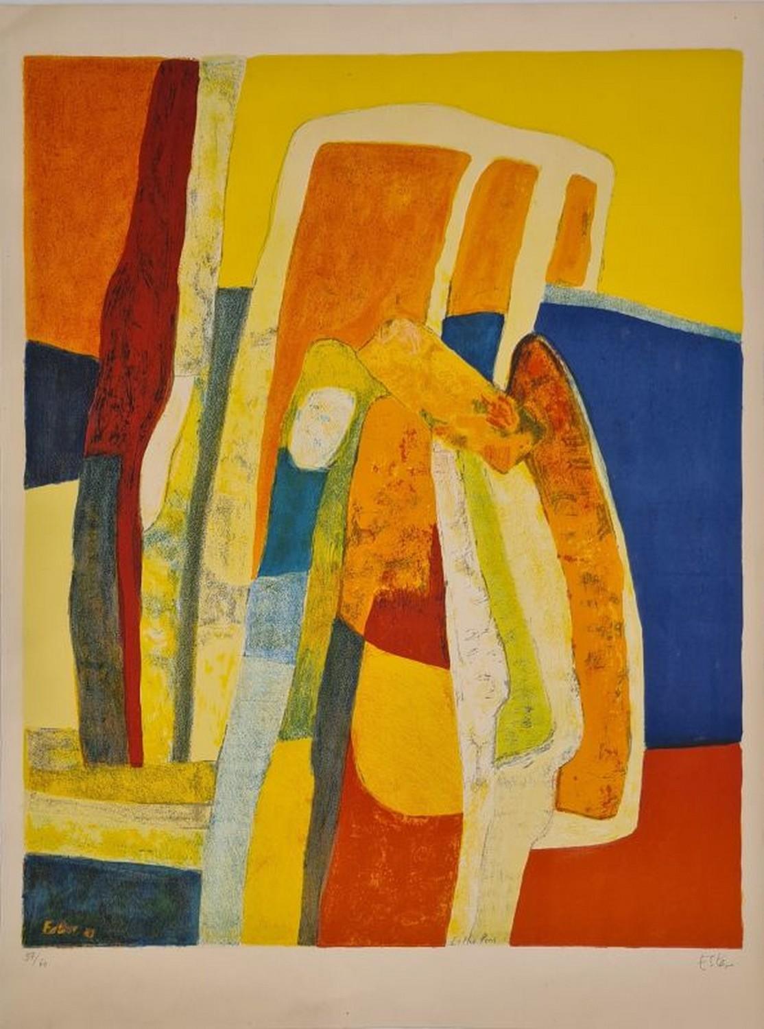 Maurice Estève Abstract Print – Unbenannt 