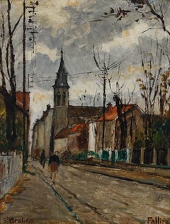 Maurice Fallies (c.1883-1965) - Oil, A Street in Saint-Gratien